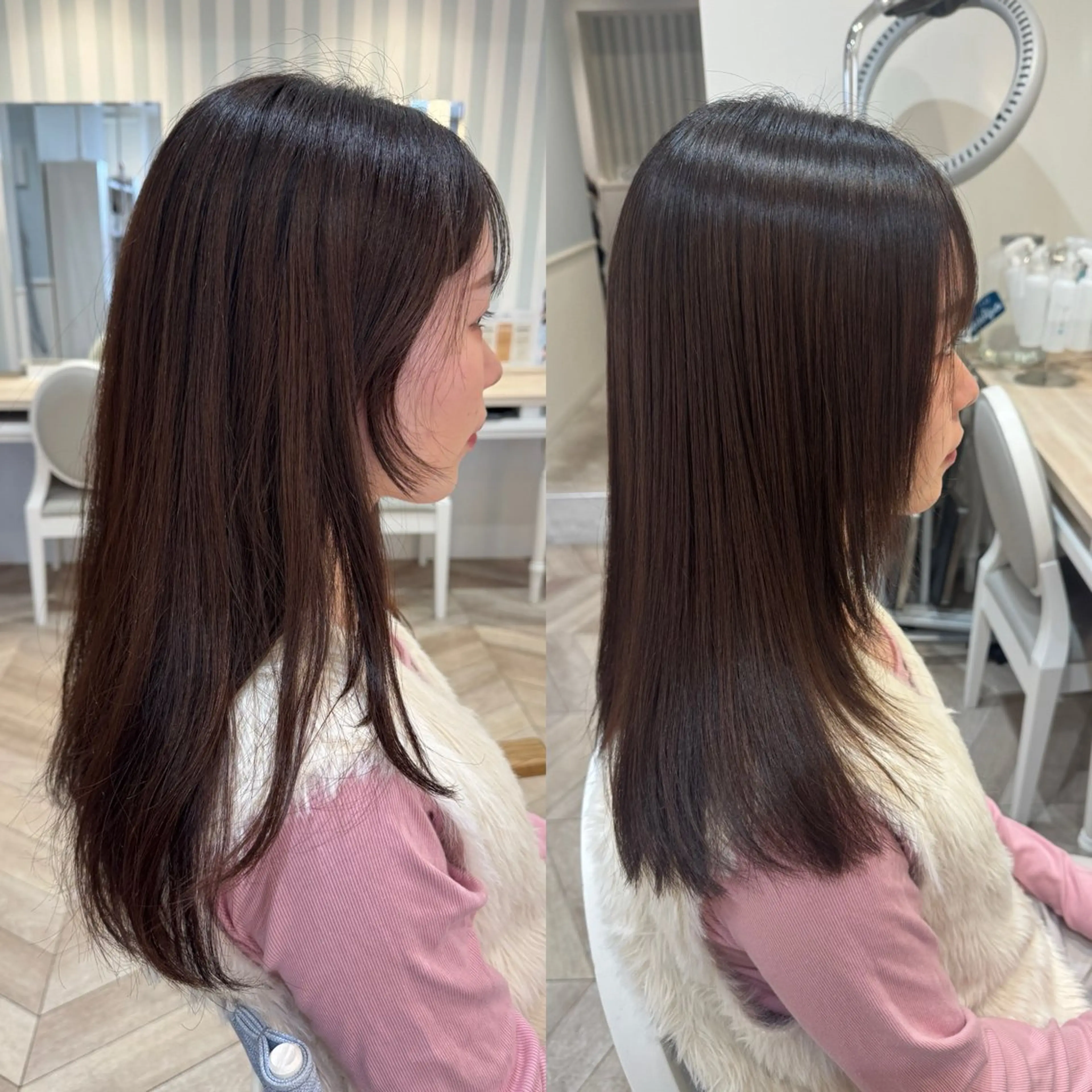 低ダメージ薬剤で優しく施術🍀ナチュラル縮毛矯正+カット+潤いトリートメントの写真