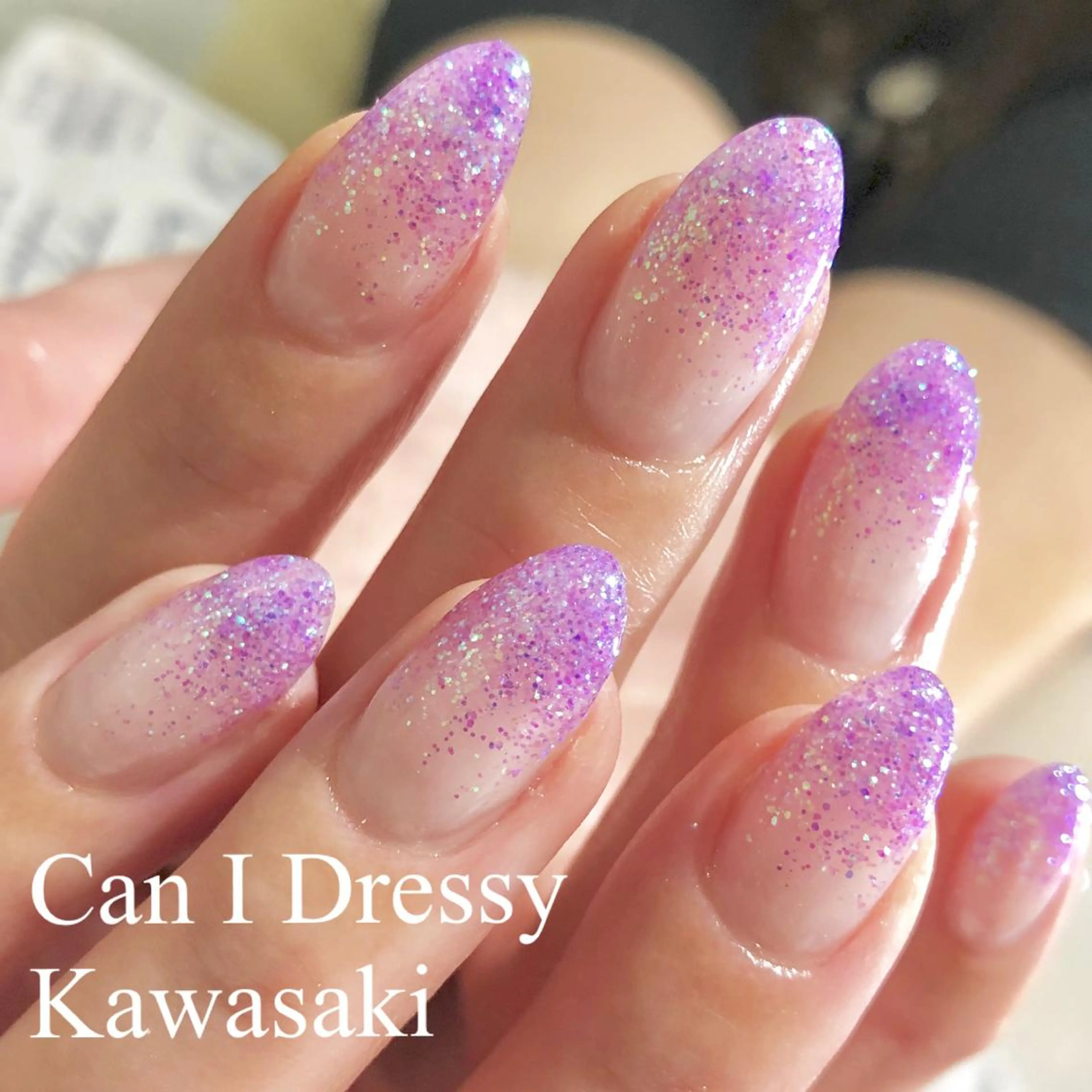 ネイル パープル ハンドネイル Can I 川崎店 三島 久美子のネイルデザイン
