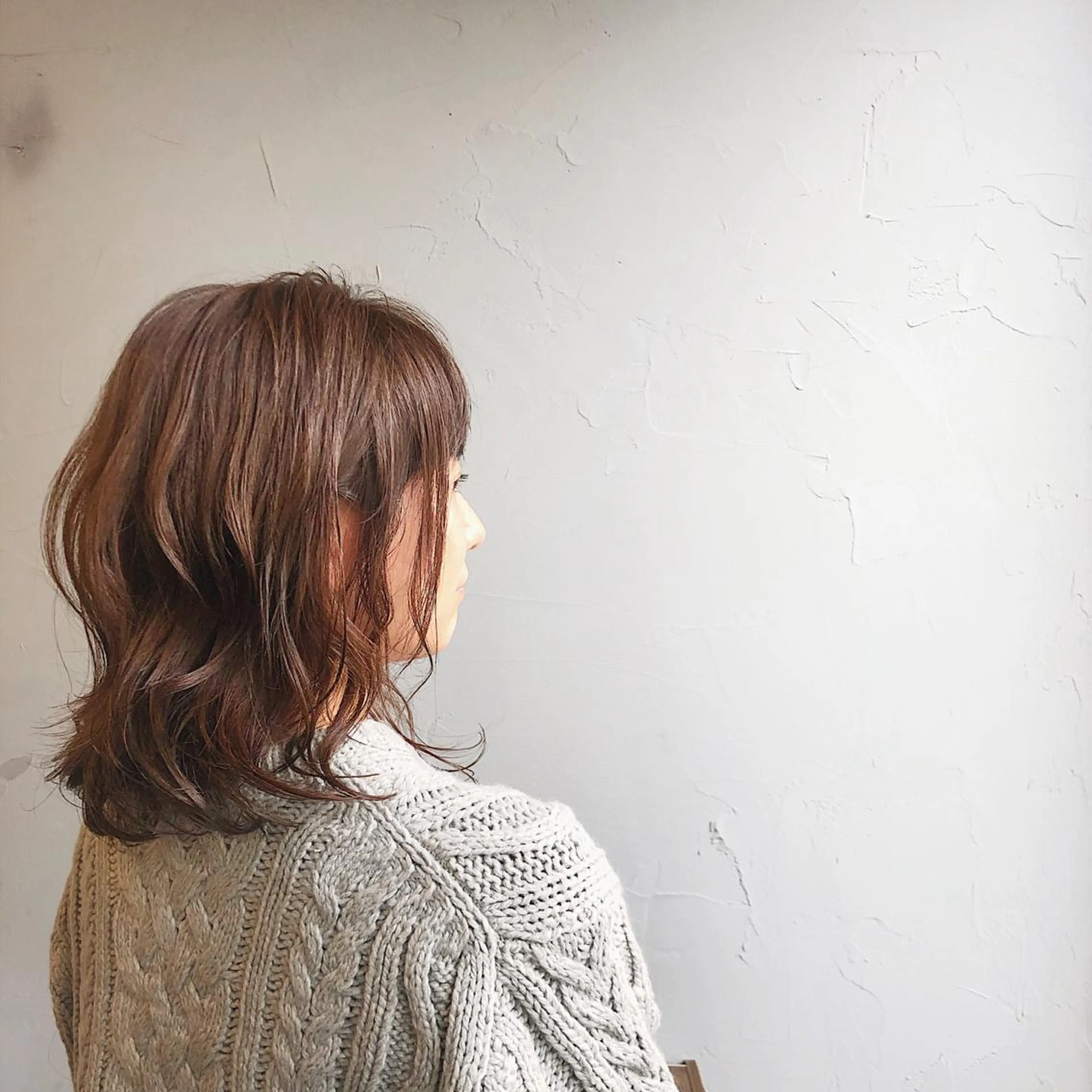 ミディアム カラー アッシュ ベージュカラー 山口 浩之のヘアスタイル