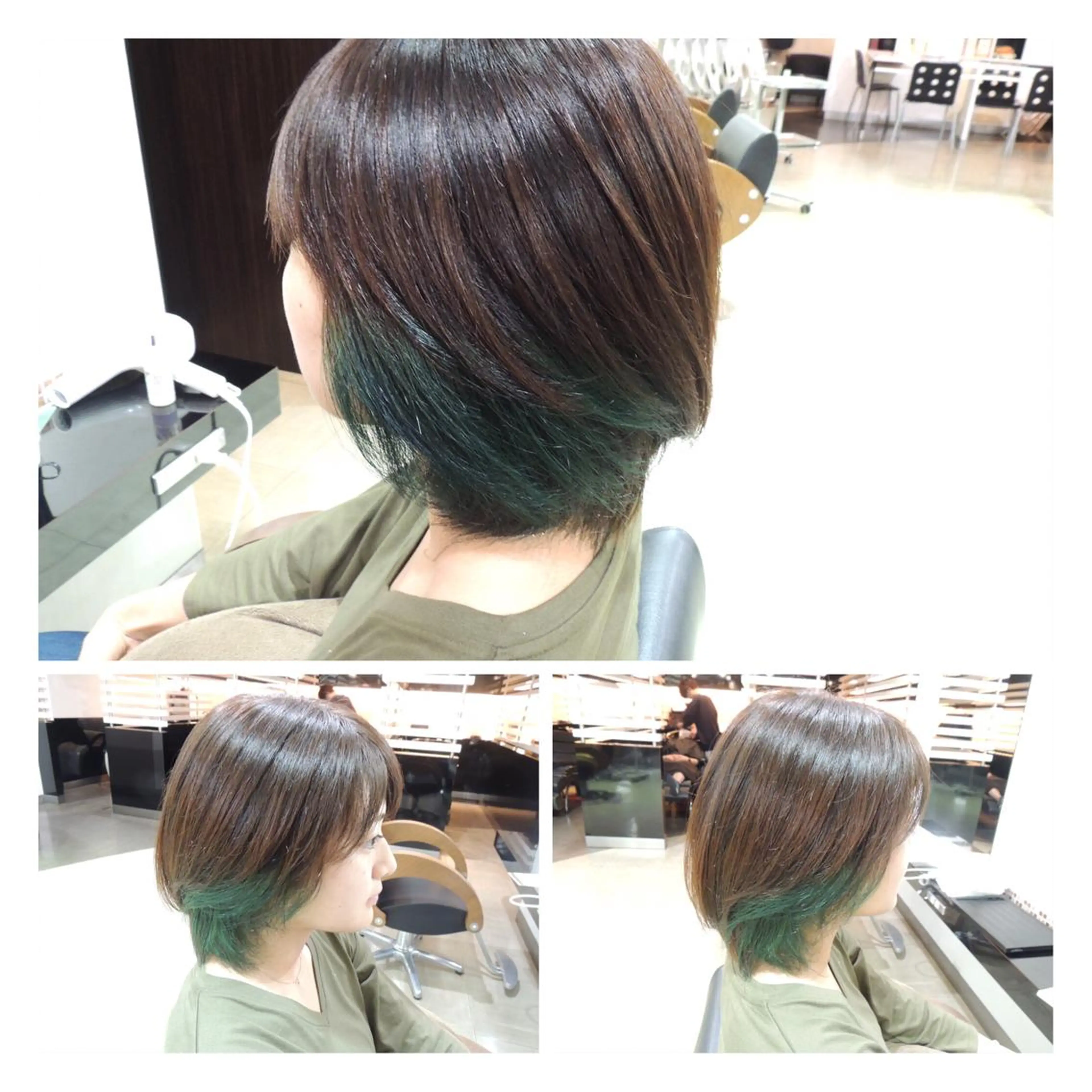 ショート カラー インナーカラー ハロウィン 烏山 達也のヘアスタイル