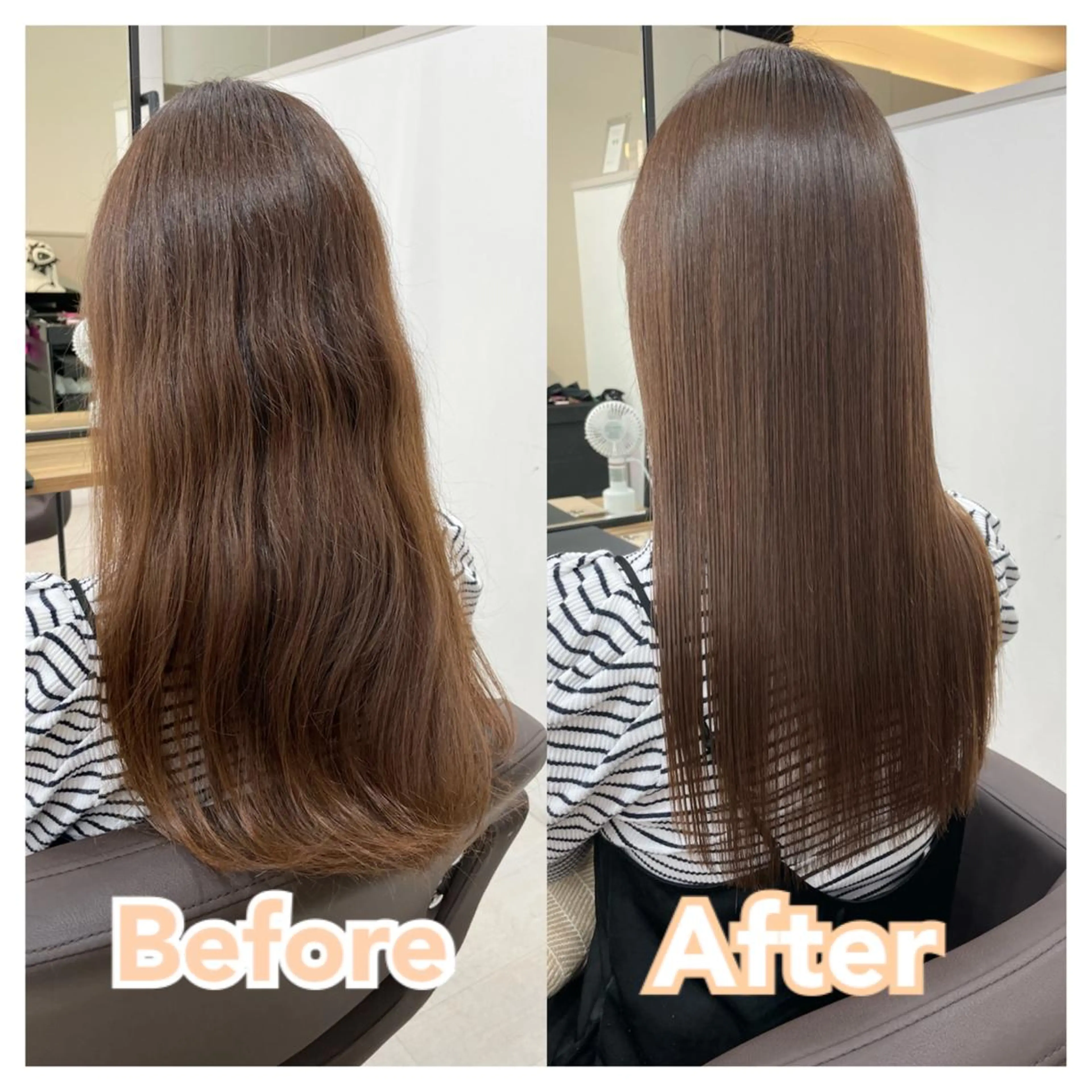 【湿気対策☔️美髪プレミアム髪質改善🐬】酸性矯正+透明感カラー+リンケージトリートメントの写真
