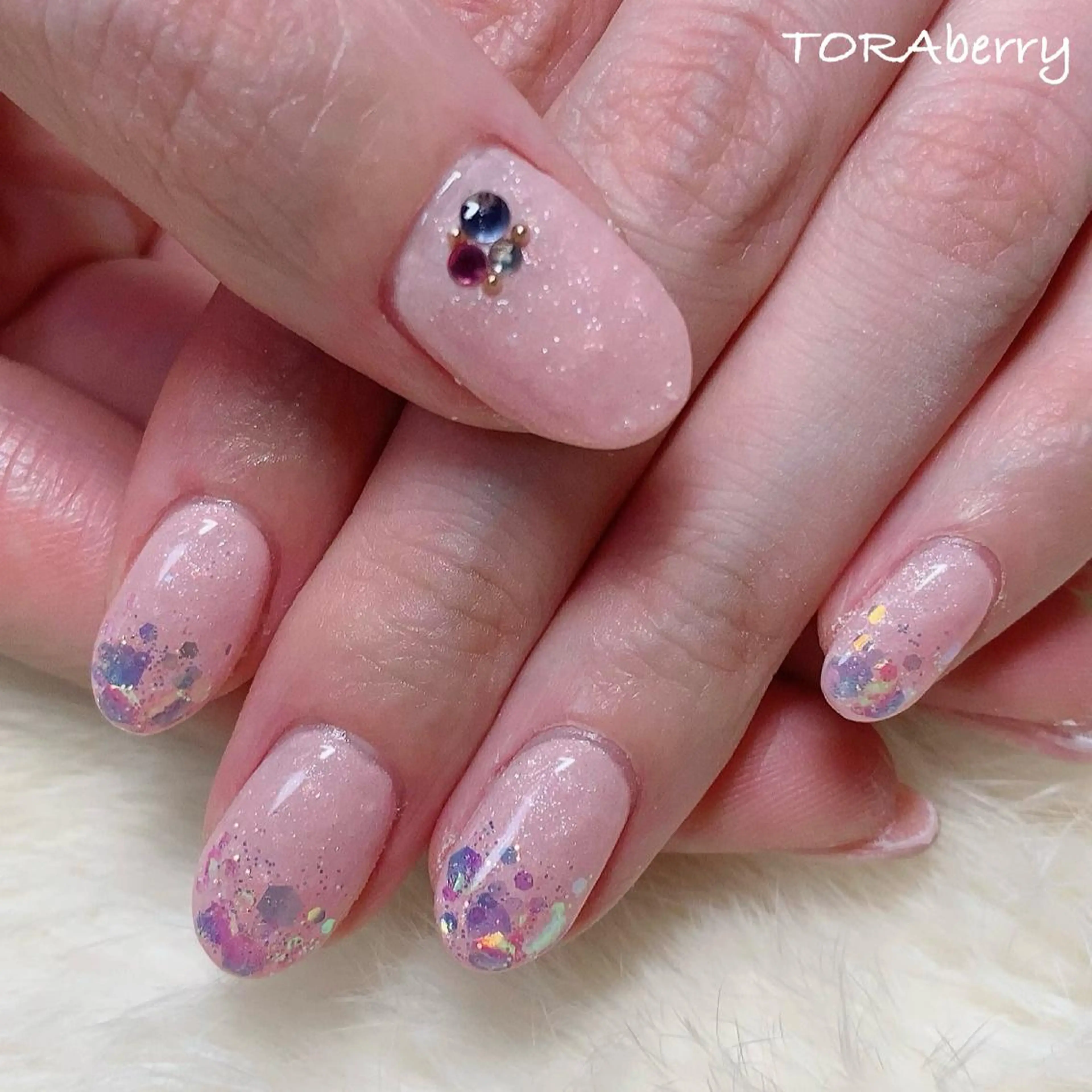 ネイル ピンク ハンドネイル ネイリスト なつみのネイルデザイン