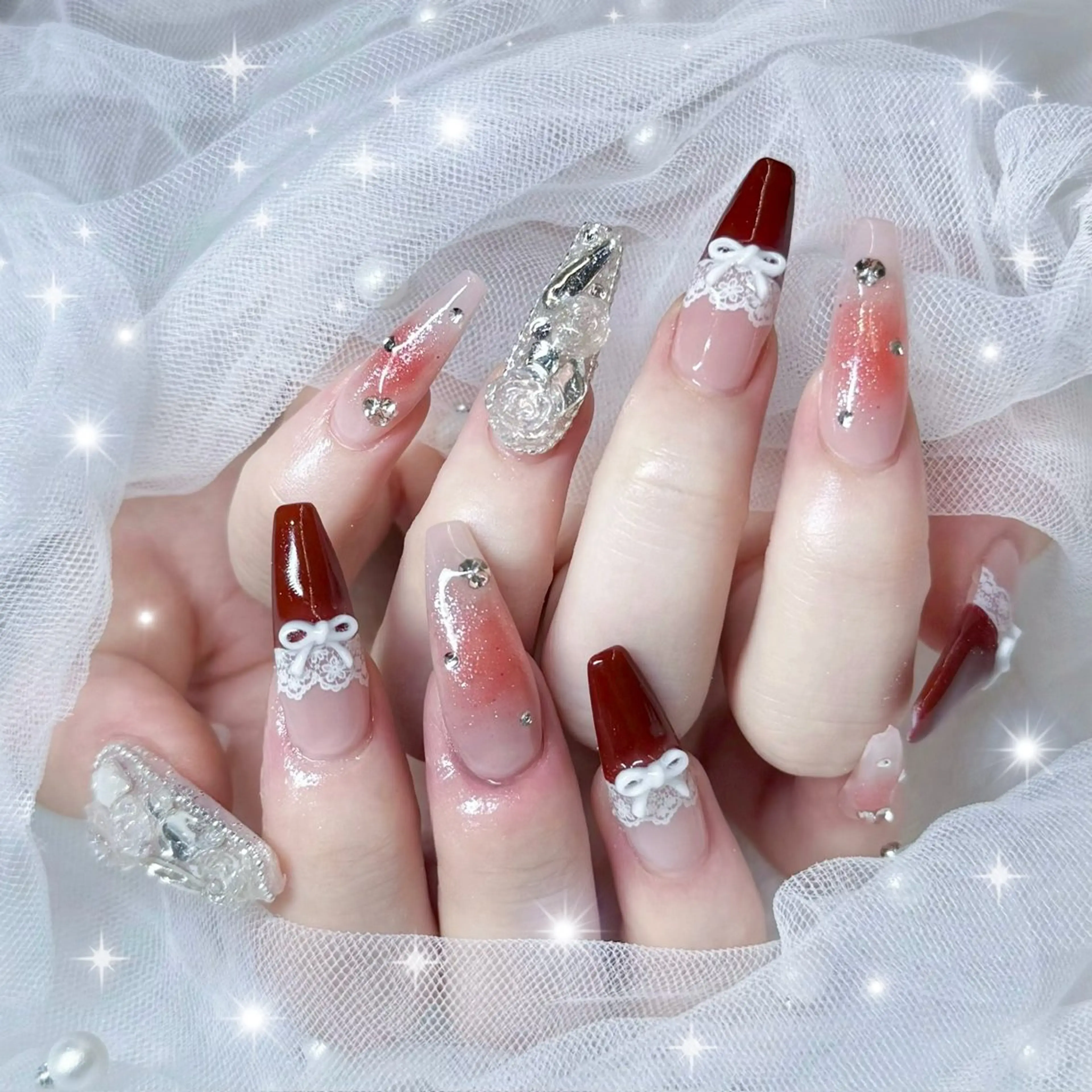 ネイル ハンドネイル Purasia高橋✧ マグ/ワンホン/地雷のネイルデザイン