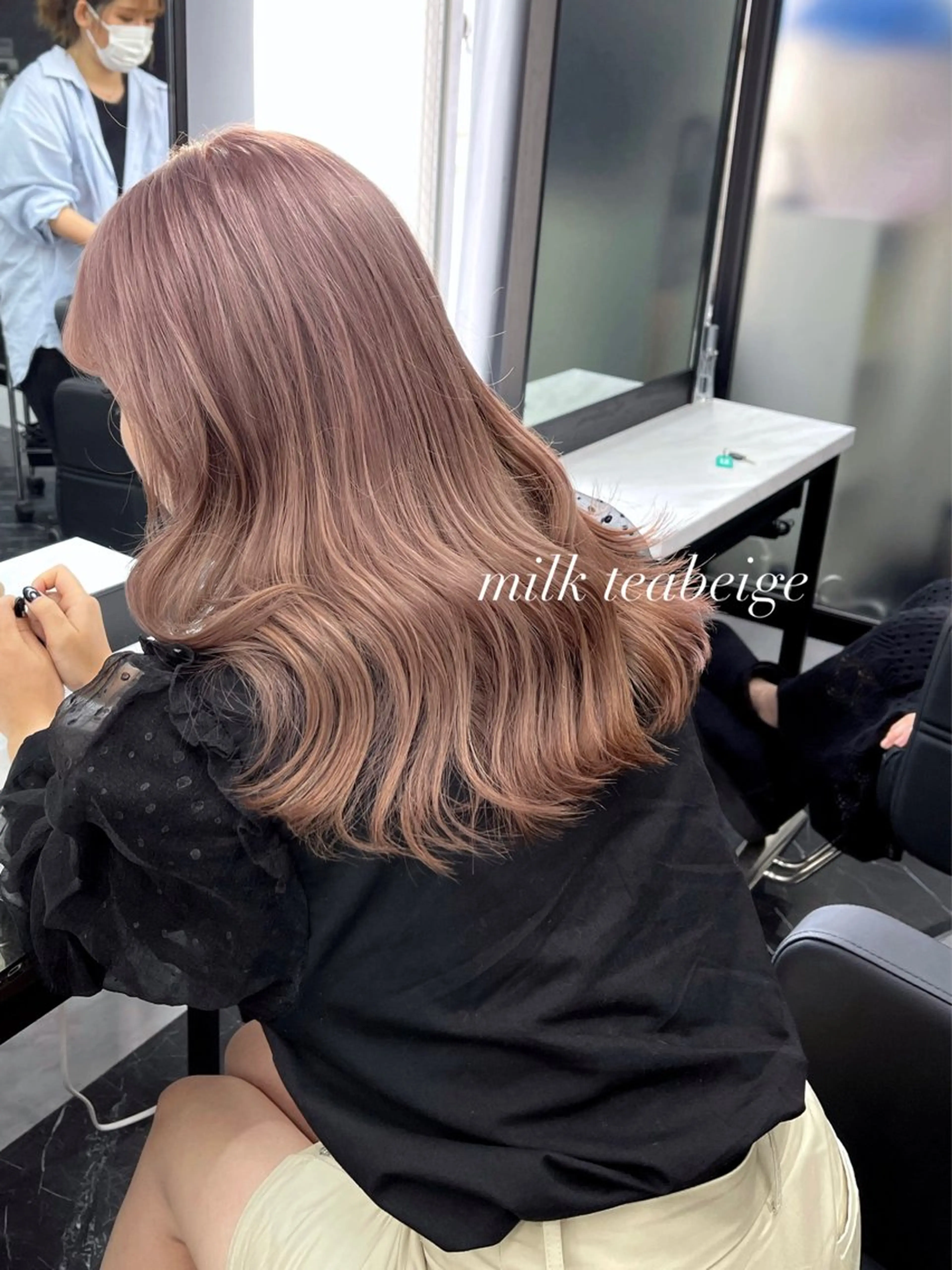 セミロング カラー ヘアカラー トリートメント 髪質改善/堀江 ケアカラーtoshiのヘアスタイル