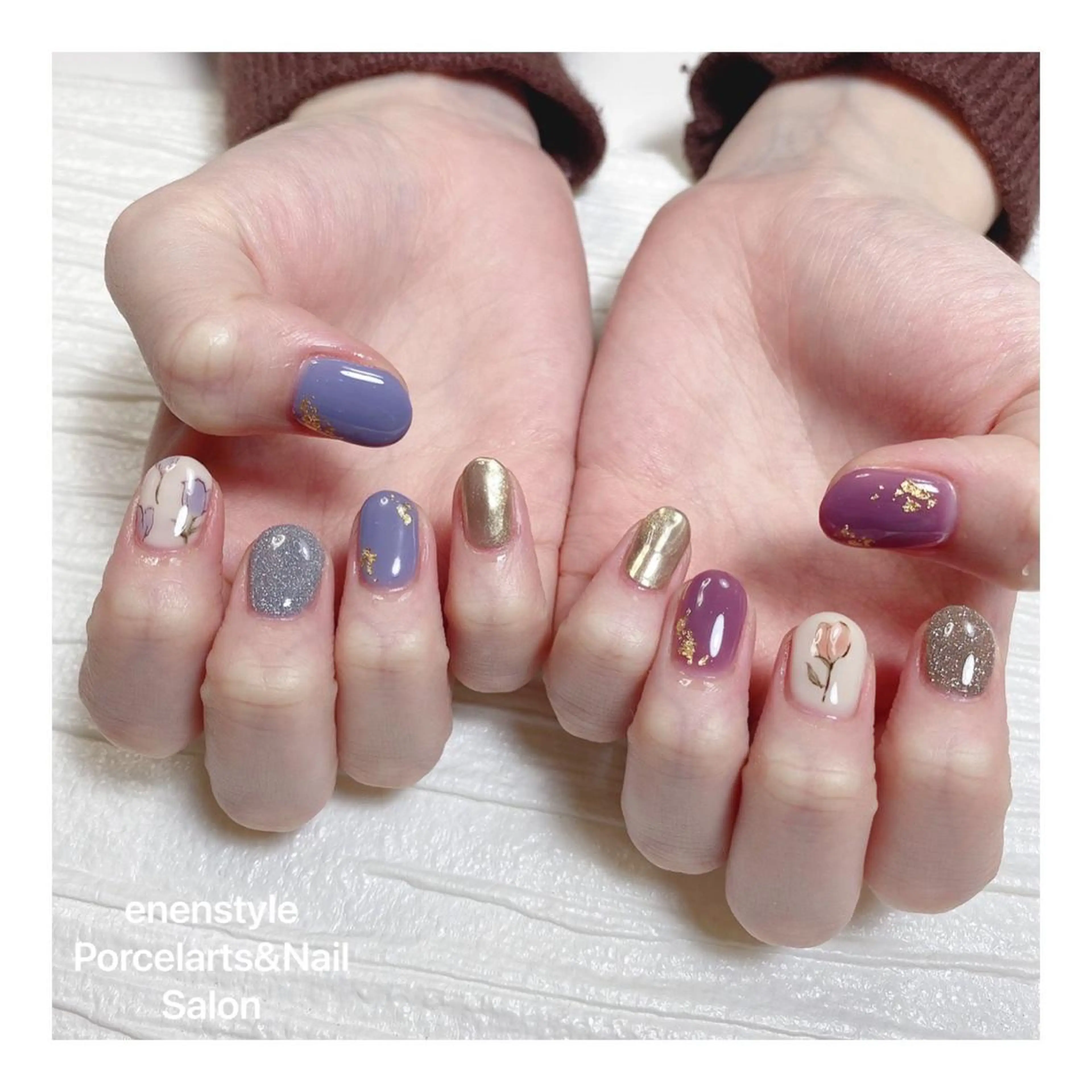 ミディアム ネイル ハンドネイル 👑enen style👑のネイルデザイン