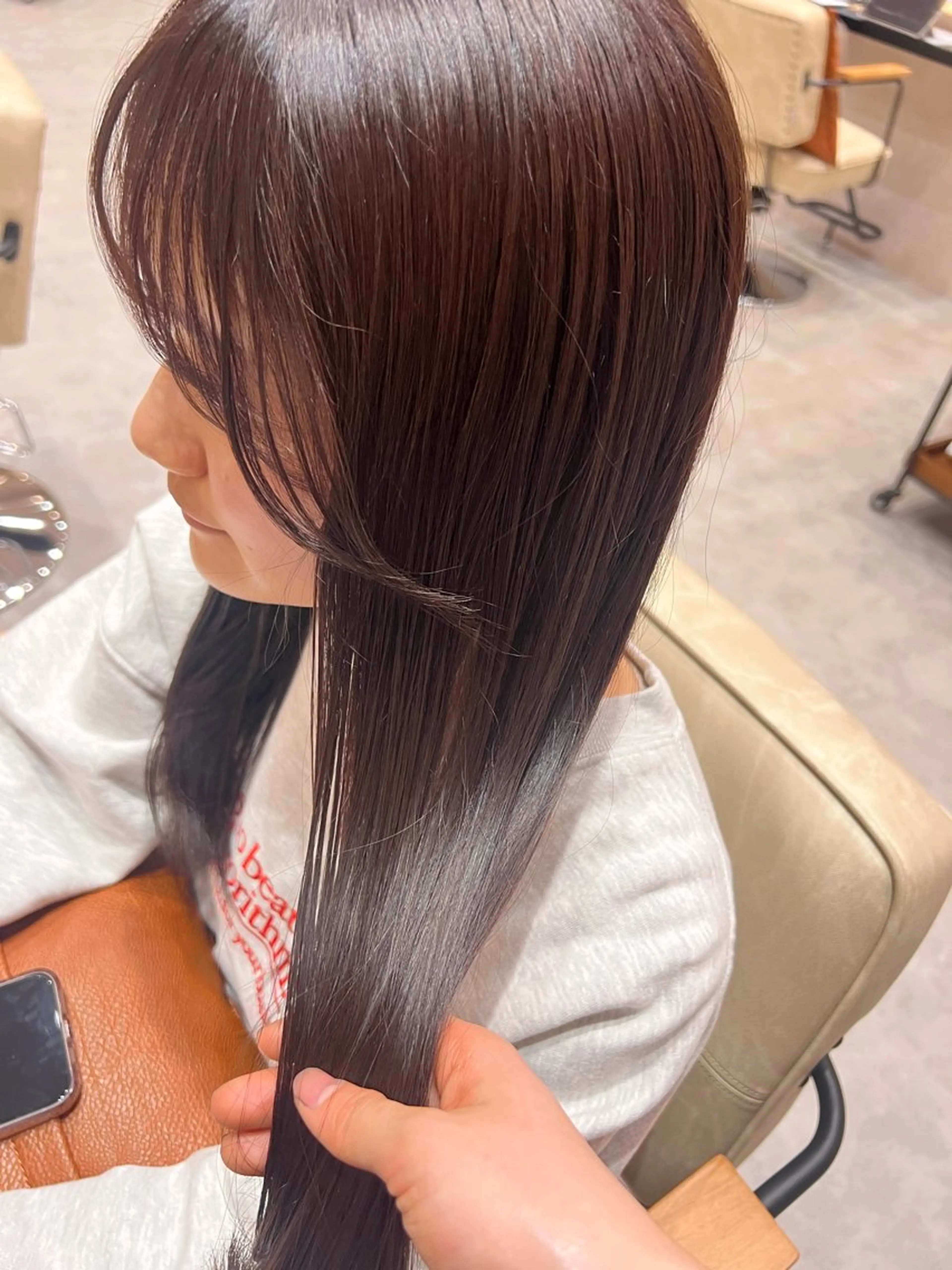 セミロング カラー ベージュカラー ブラウンカラー 透明感/ベージュ /kazui🐈のヘアスタイル
