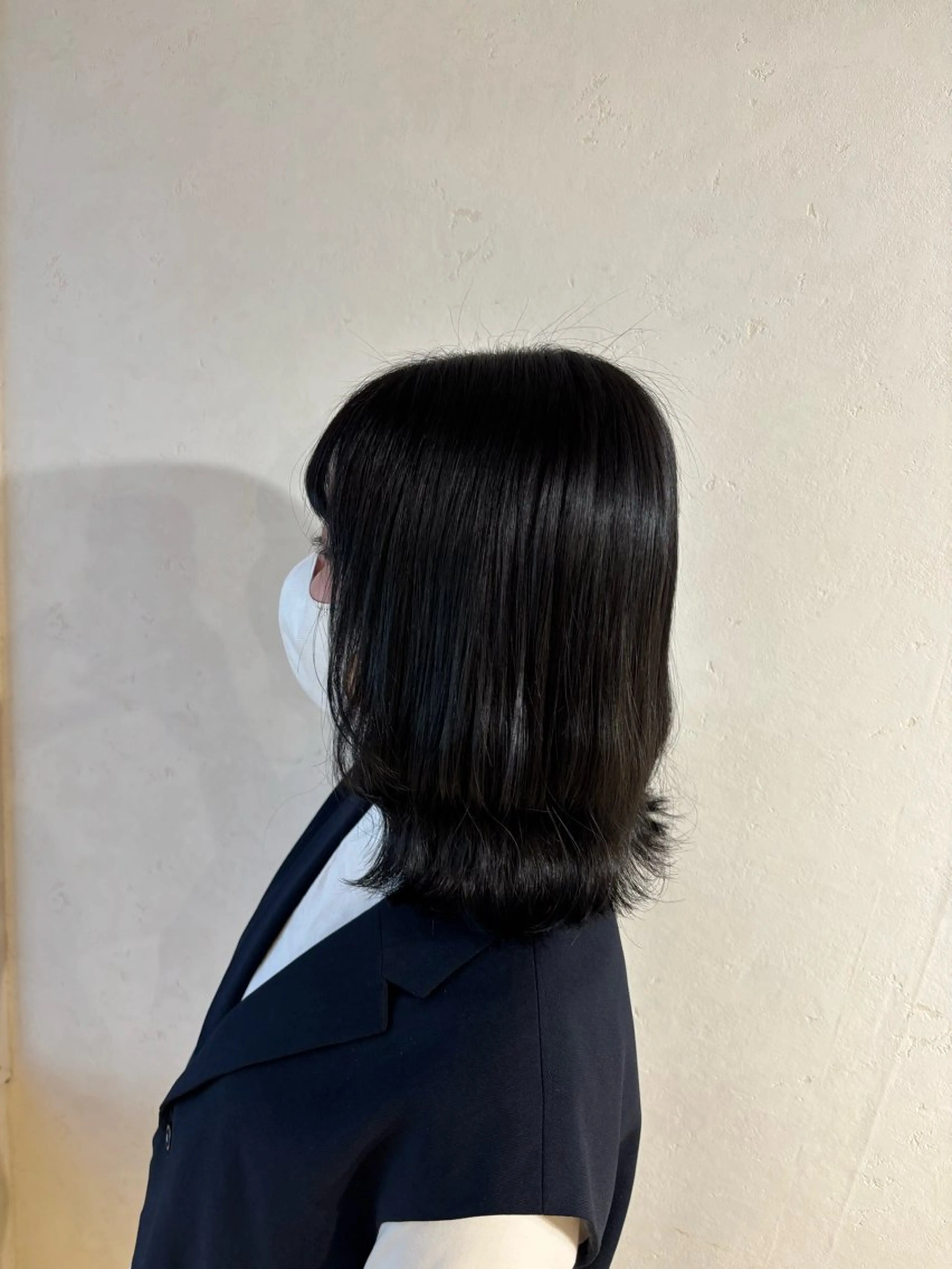カラー 黒髪 ブリーチ ブルーカラー ブルーブラック ブリーチなしカラー 艶感✨/似合わせ/ /YUI🎀のヘアスタイル