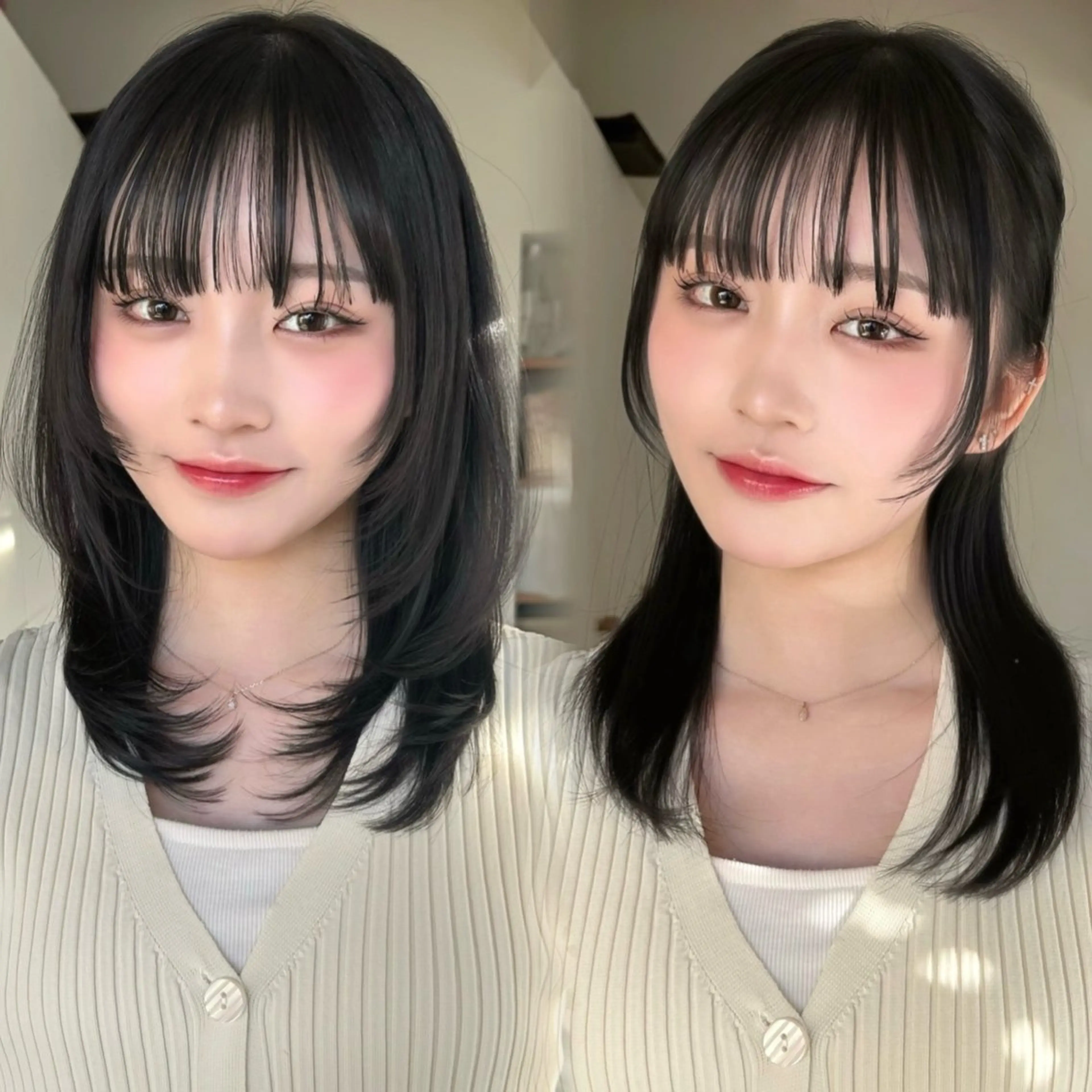 ミディアム レイヤーカット カット ヘアカラー トリートメント 🌸透明感/レイヤー / 栗林 彩🌸のヘアスタイル