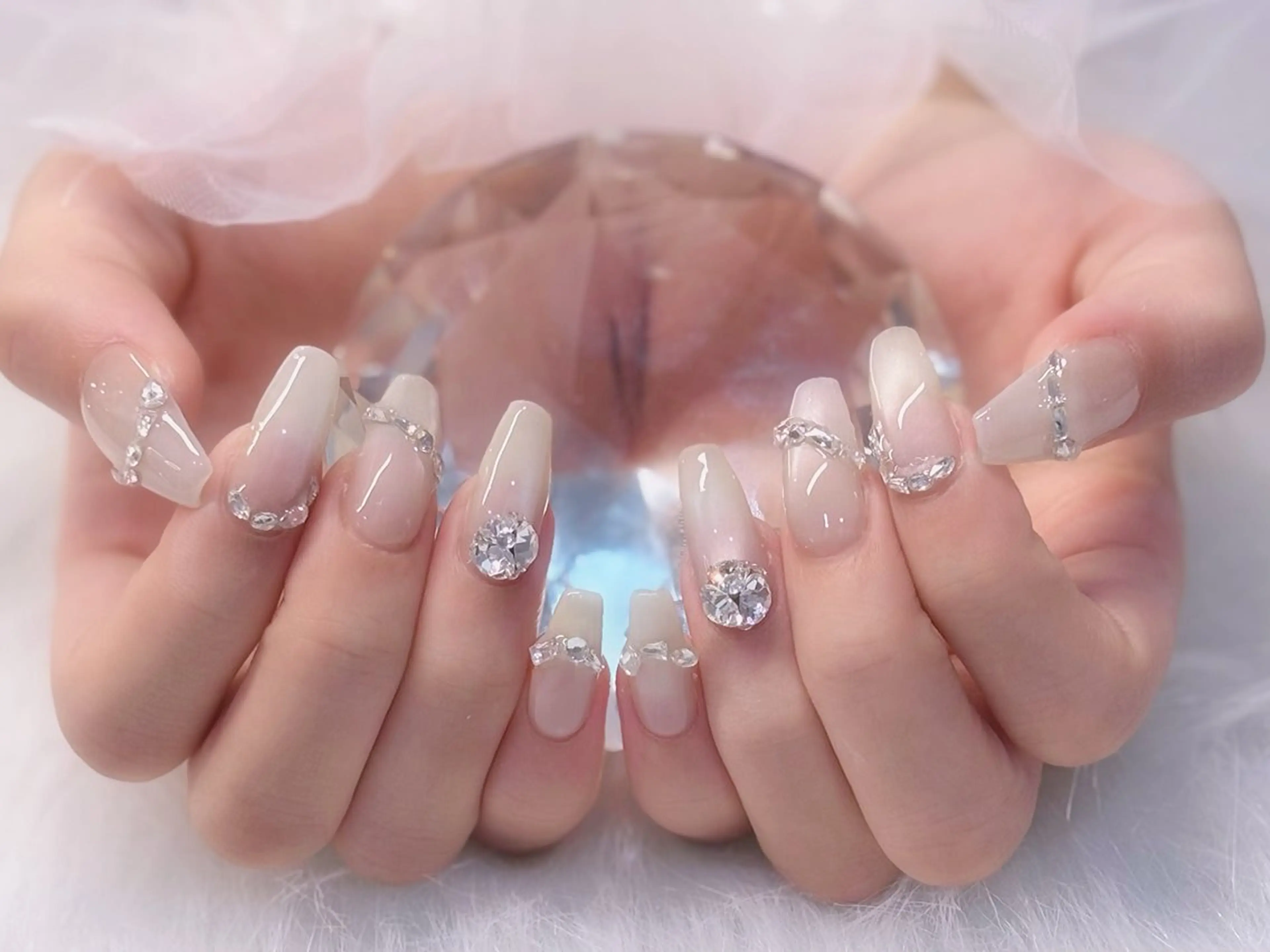 ネイル ハンドネイル 透明感/フィルイン/ 亀戸5分ラシュシュのネイルデザイン