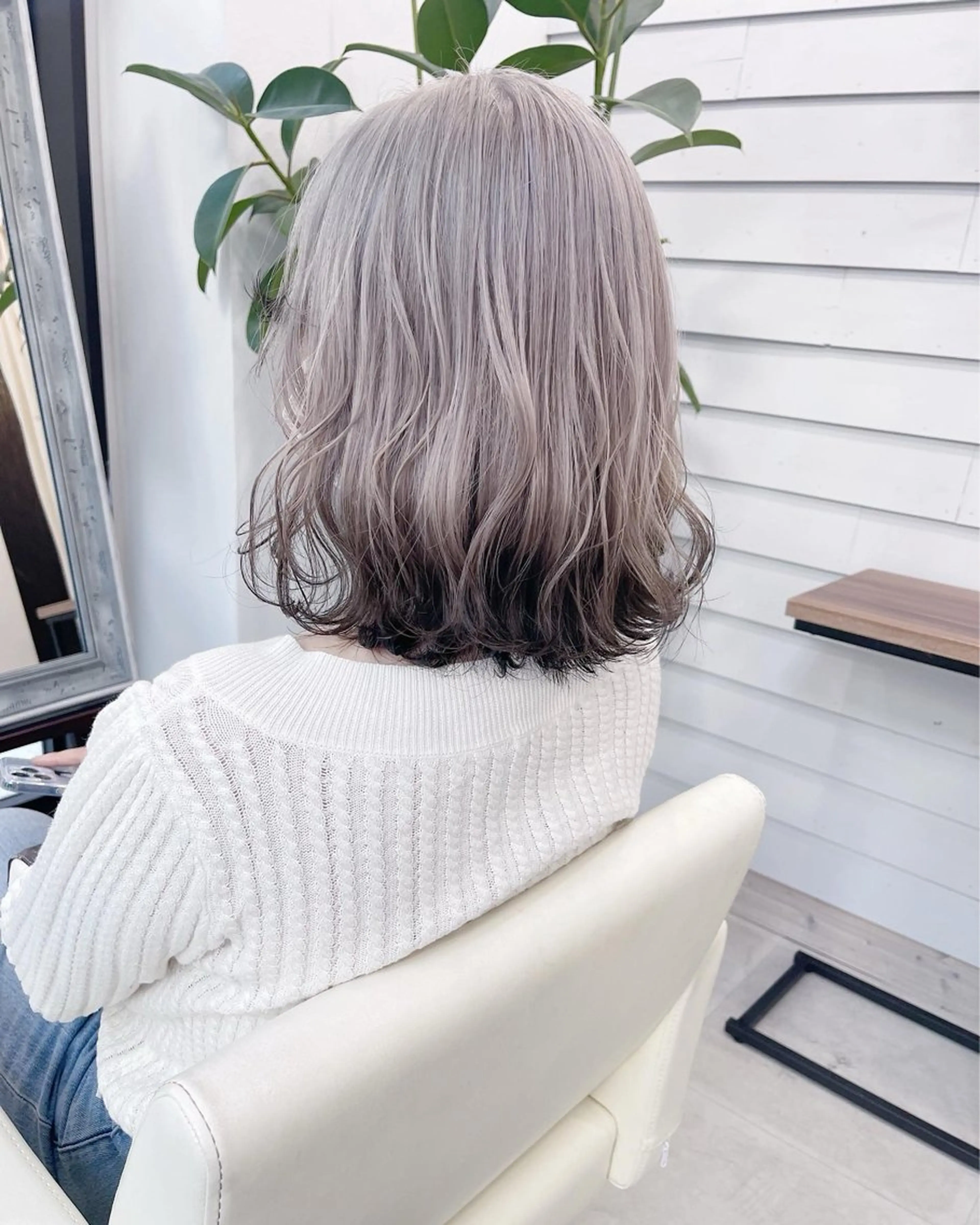 ミディアム カラー ヘアカラー トリートメント AiM 大名　似合わせカットのヘアスタイル