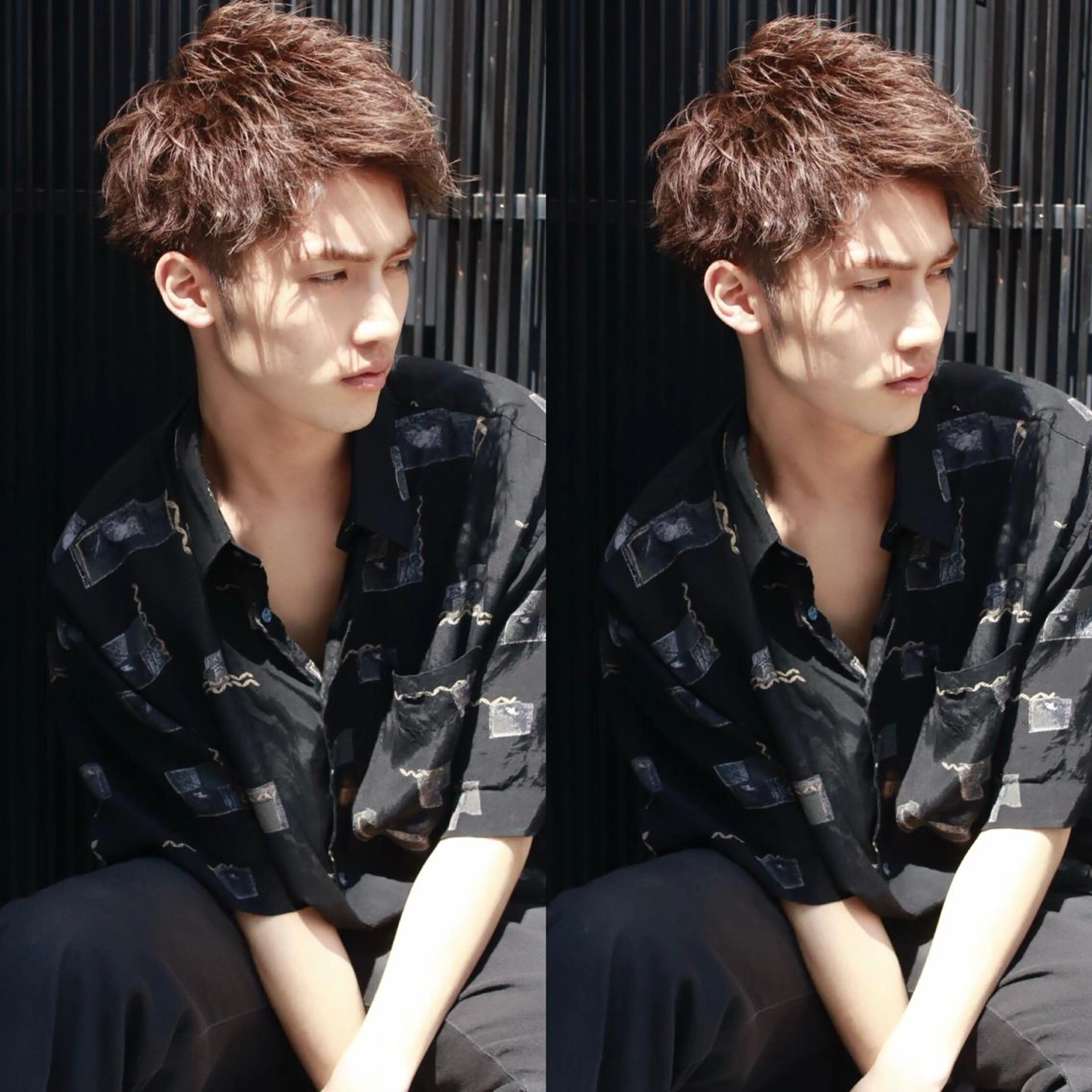 ショート メンズ BABY 艶髪暗髪ヘア💖達人のヘアスタイル