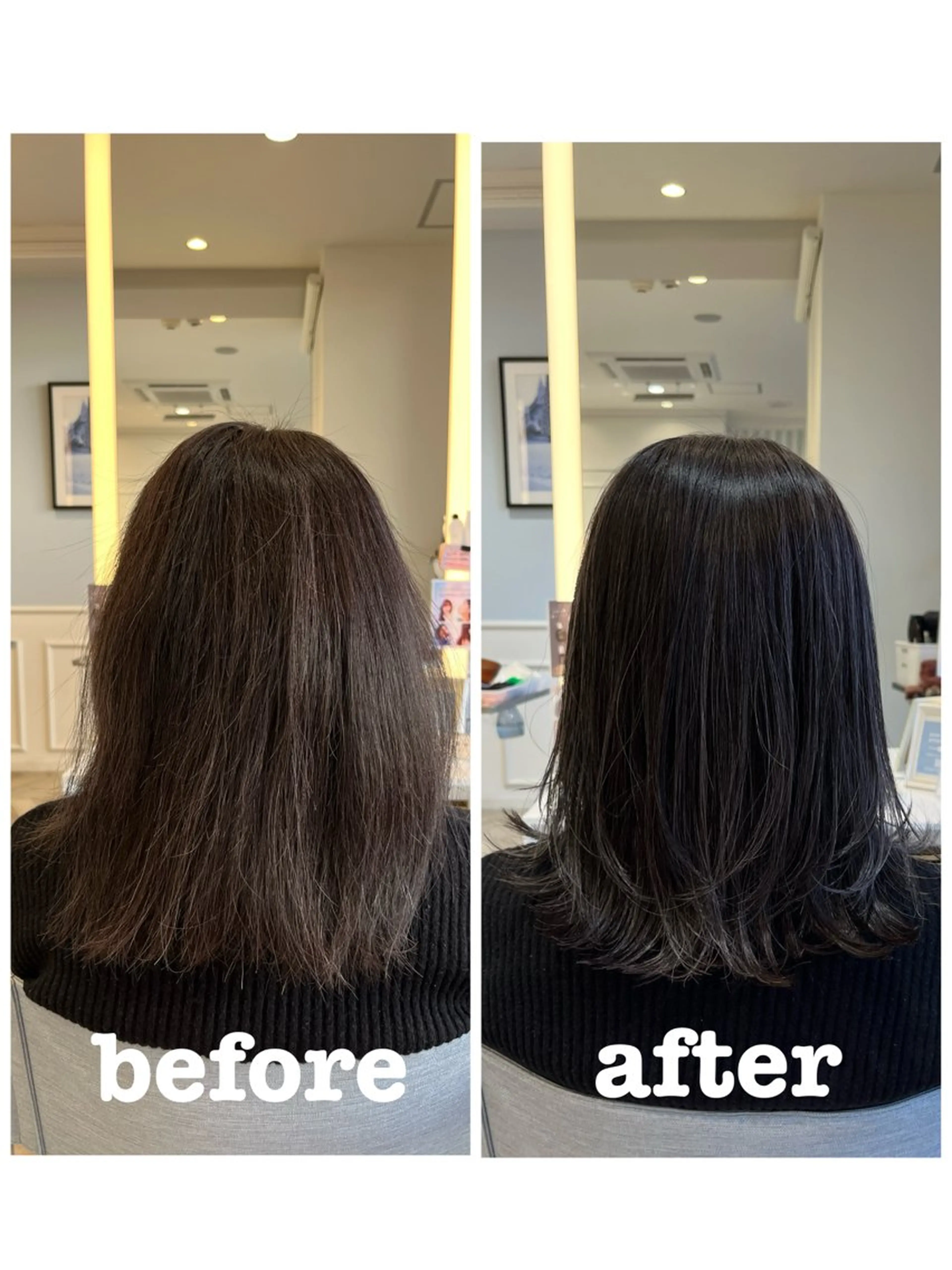 ミディアム 髪質改善 縮毛矯正 カット 縮毛矯正 トリートメント 縮毛矯正/ 似合わせ/古津遼平のヘアスタイル