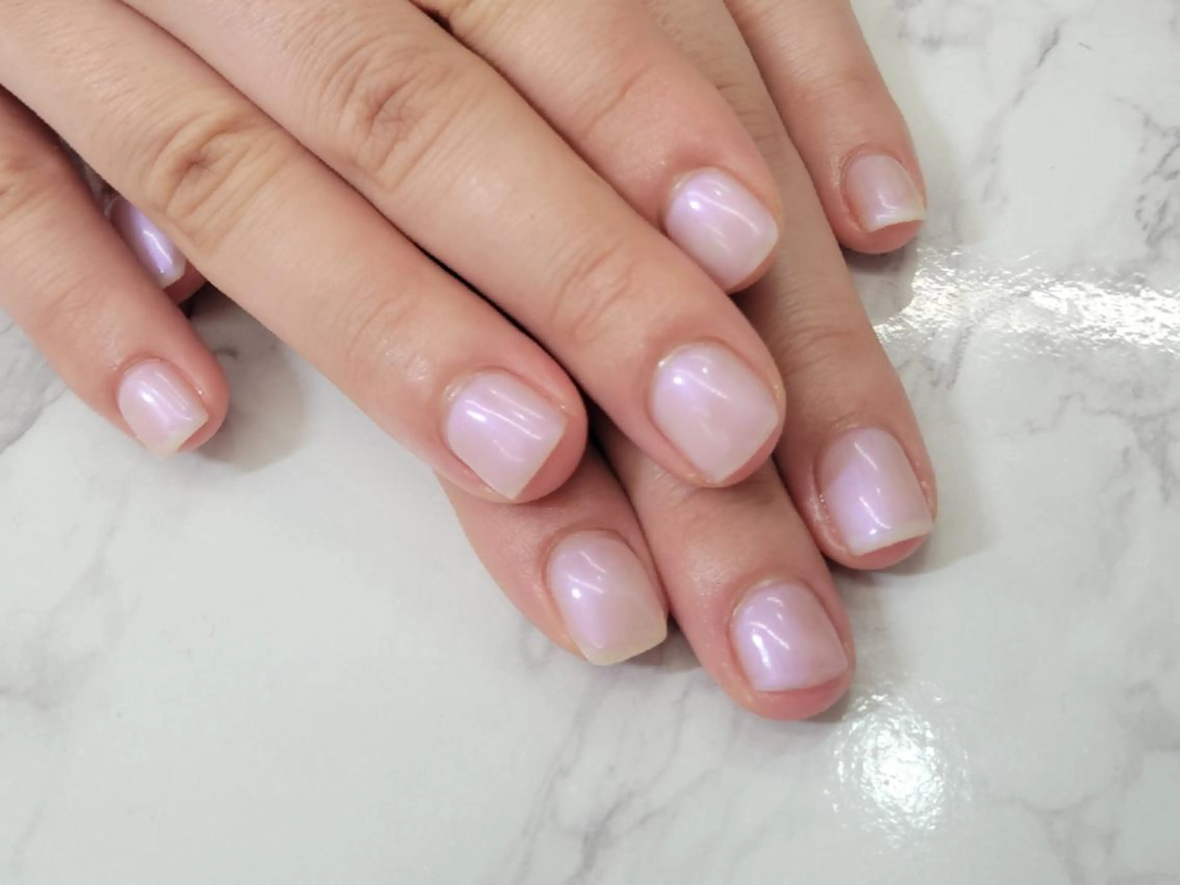 ネイル ジェルネイル ワンカラーネイル パラジェル WHITELY みどりのネイルデザイン