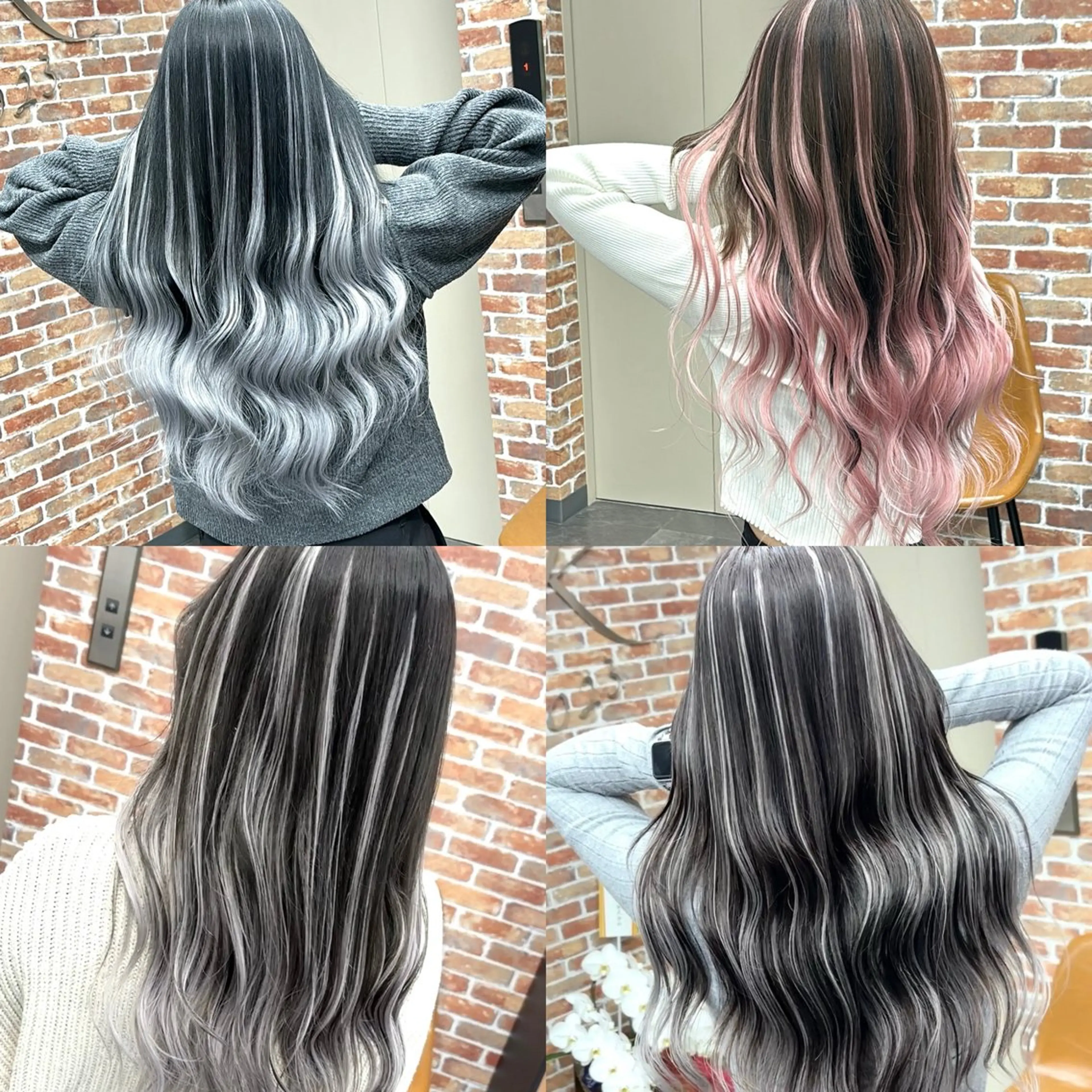 最高級人毛100%エクステ"エルエクステ"80本+ベースカラーの写真