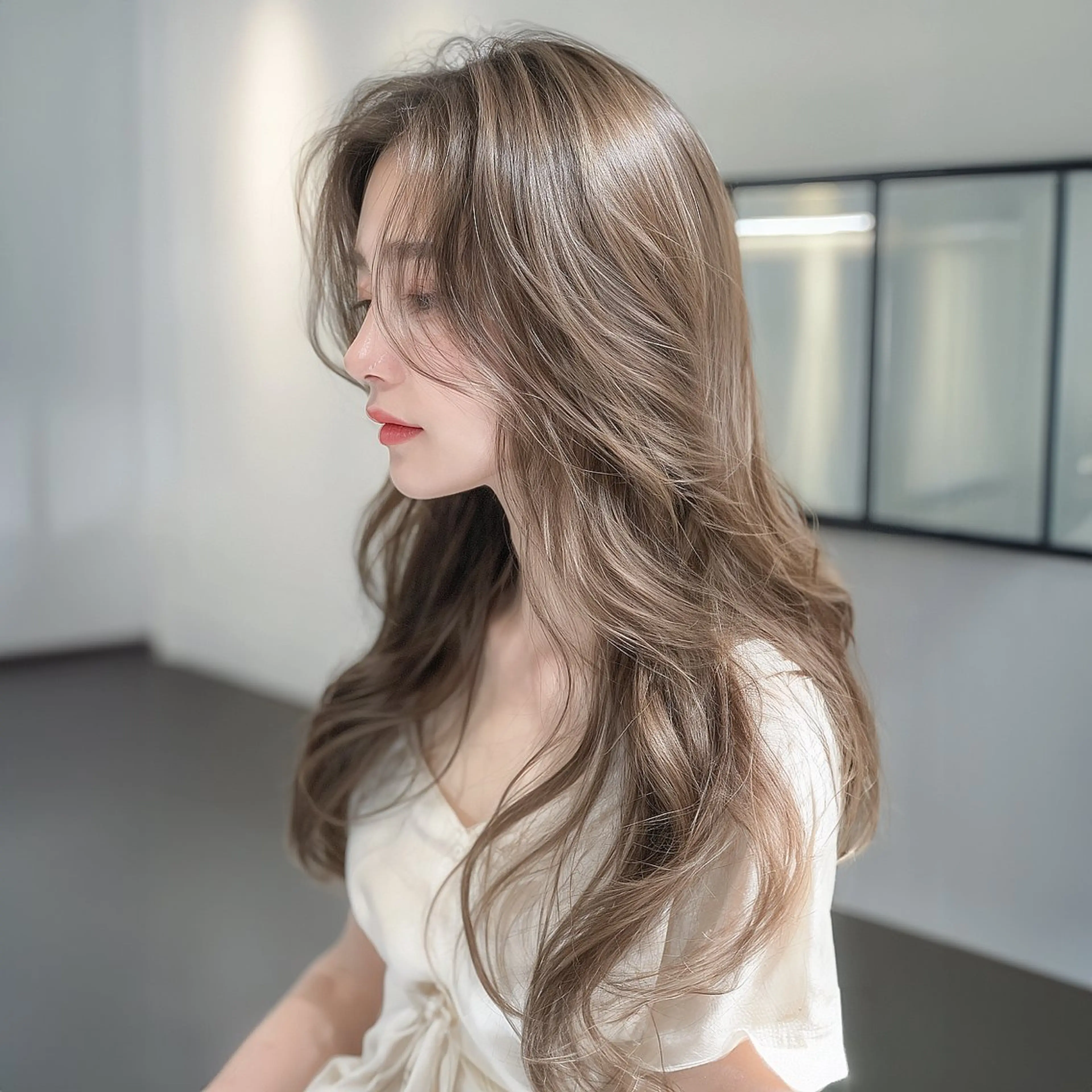 ロング カラー パーマ ヘアアレンジ 湯浅 直樹のヘアスタイル