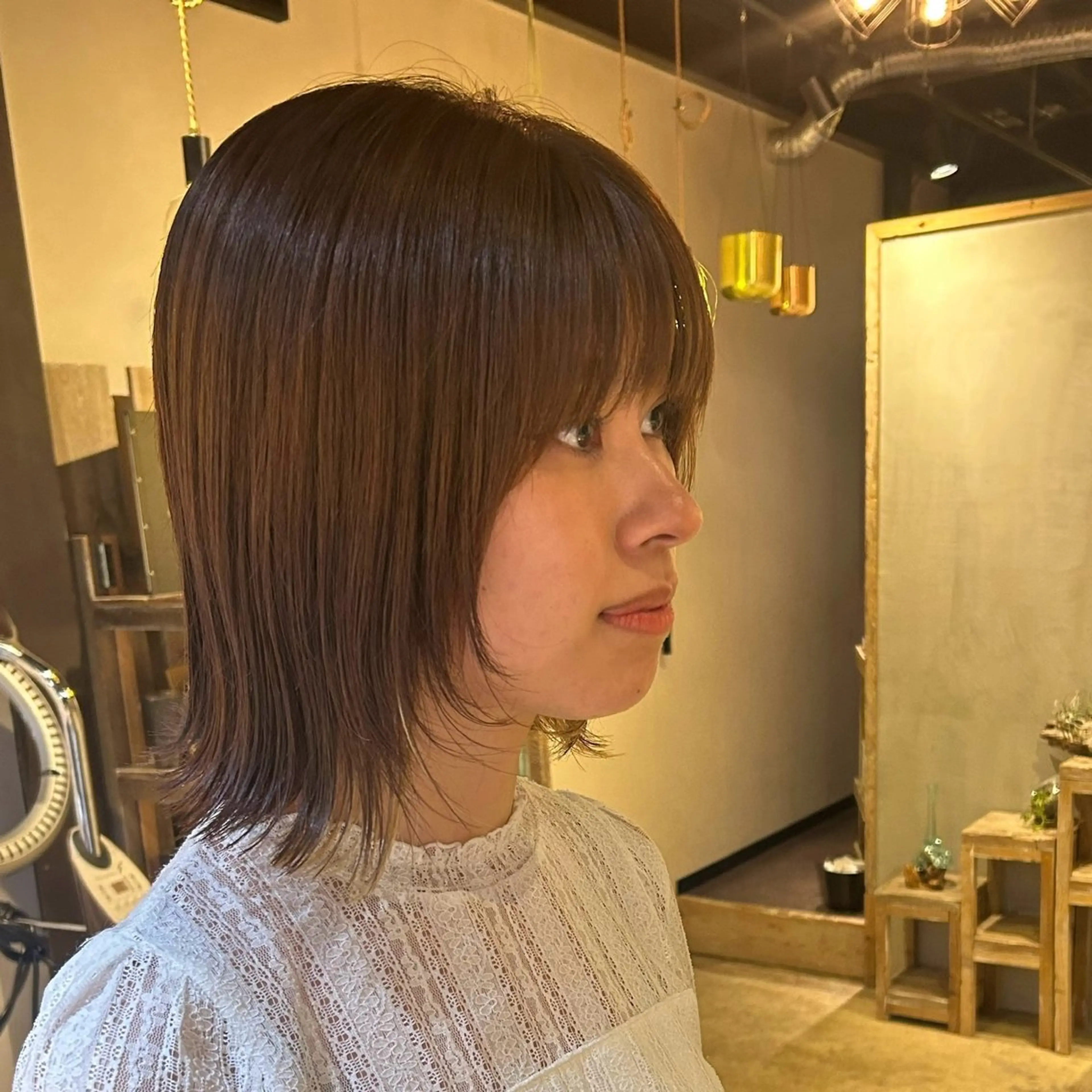 ショート ボブ 顔まわりレイヤー レイヤーカット 北原 紗希のヘアスタイル