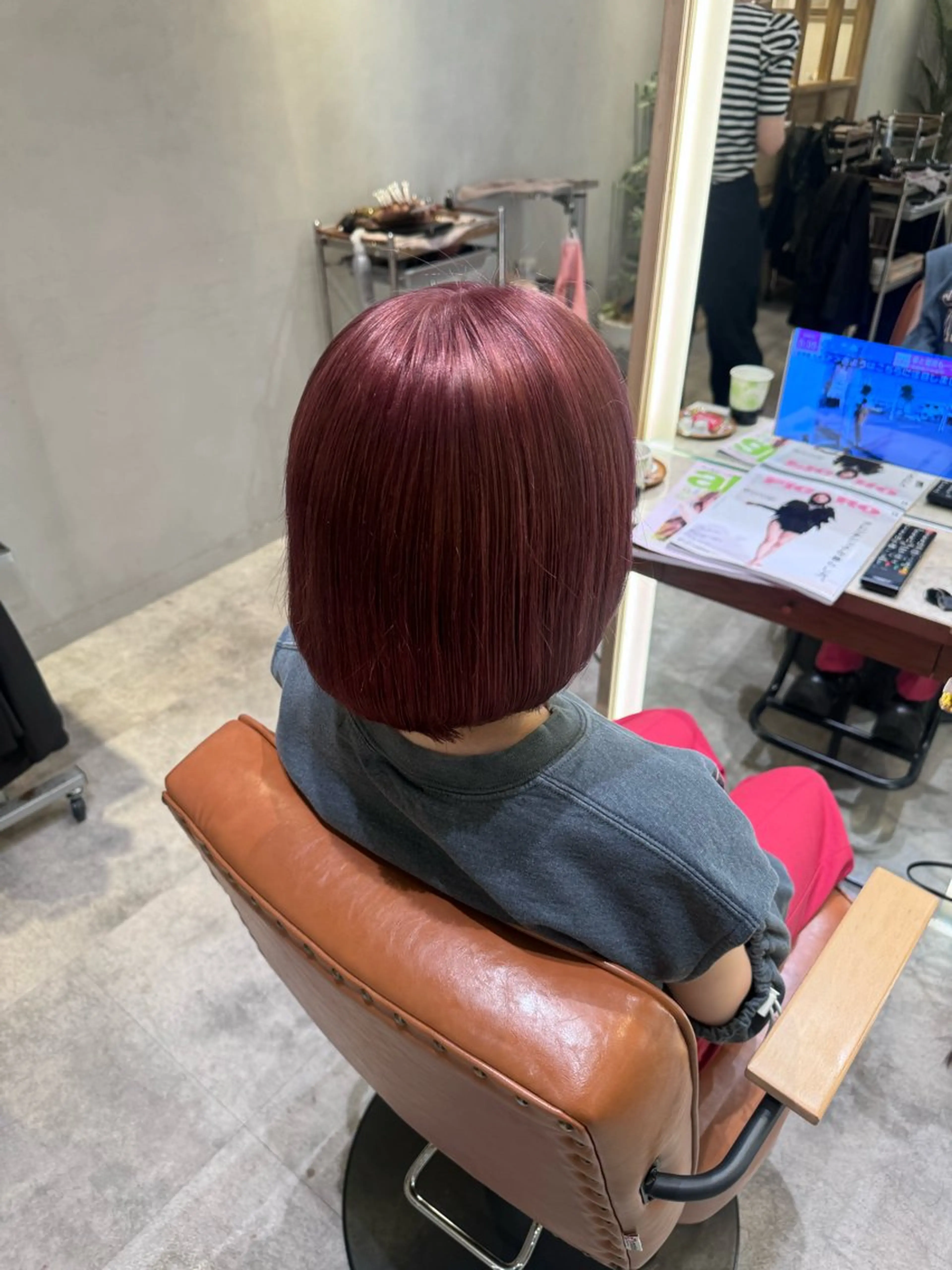 ミディアム カラー ブリーチ ピンクカラー ☁️olelo国立 ☁️Minoriのヘアスタイル