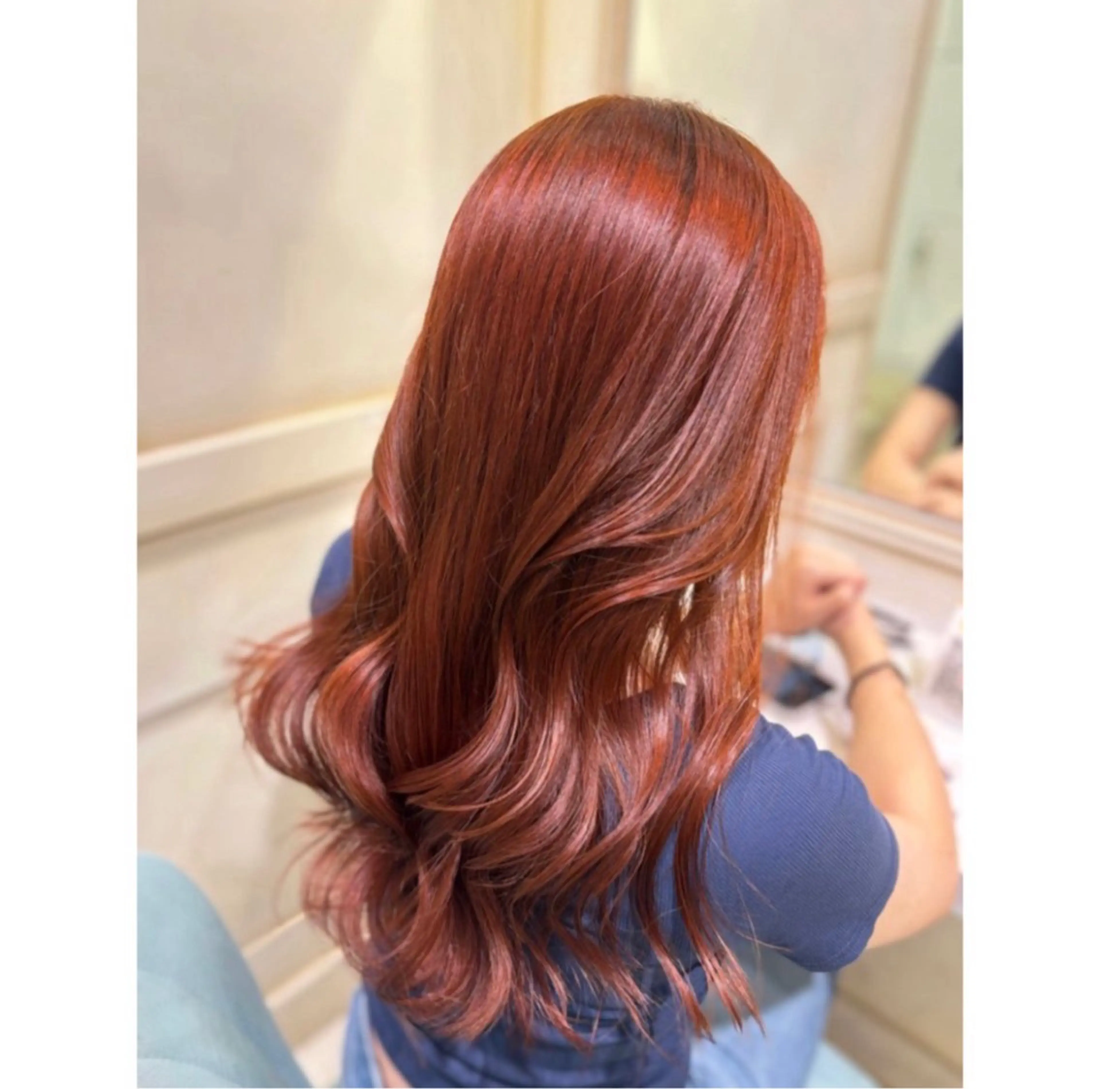 ロング カラー オレンジ ロング 💖ブリーチ/暖色 𝐘𝐮𝐢💖のヘアスタイル