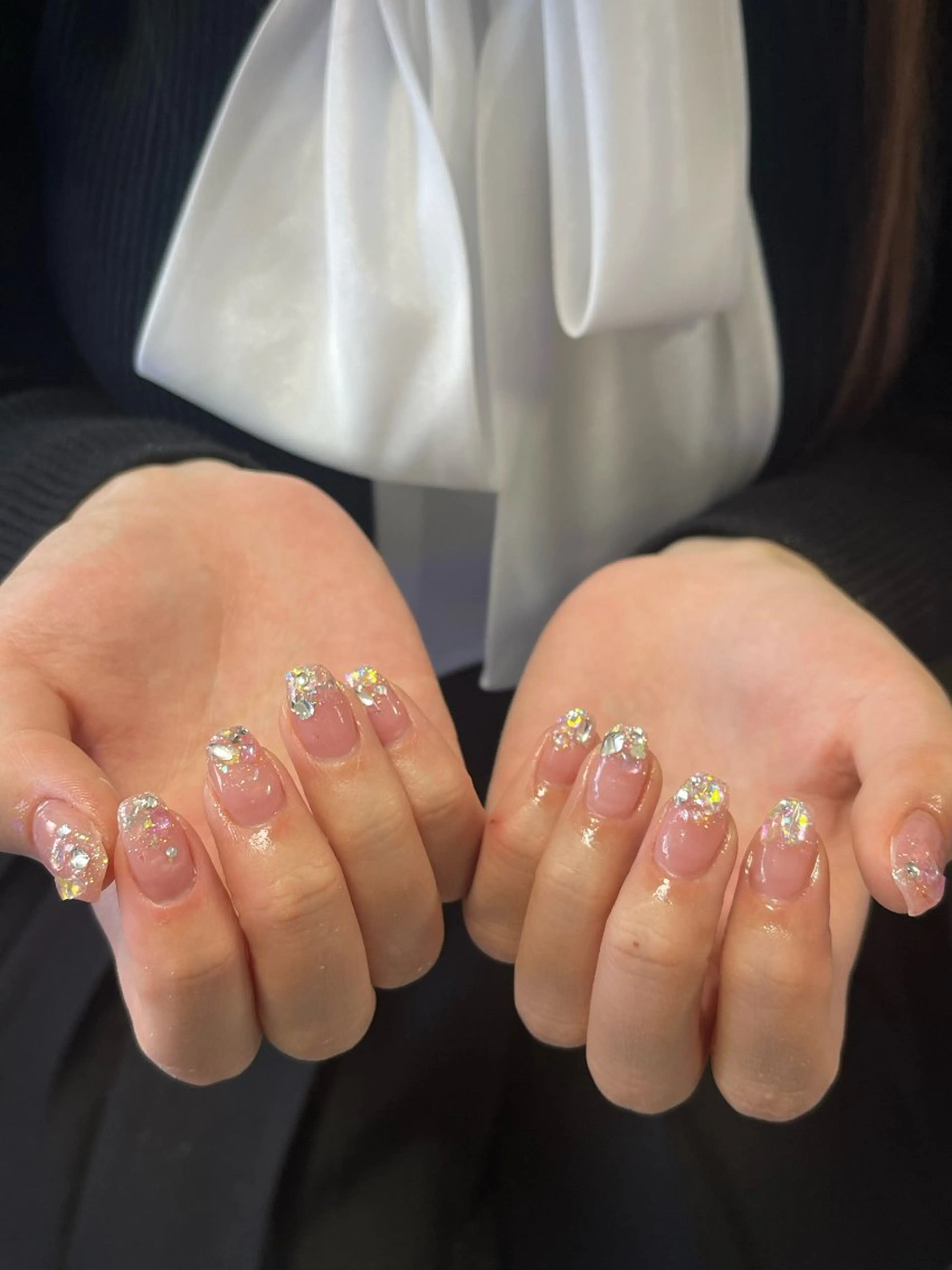 ネイル アートネイル ジェルネイル グラデーション キラキラネイル ニュアンスネイル ハンドネイル Kitty Nailのネイルデザイン