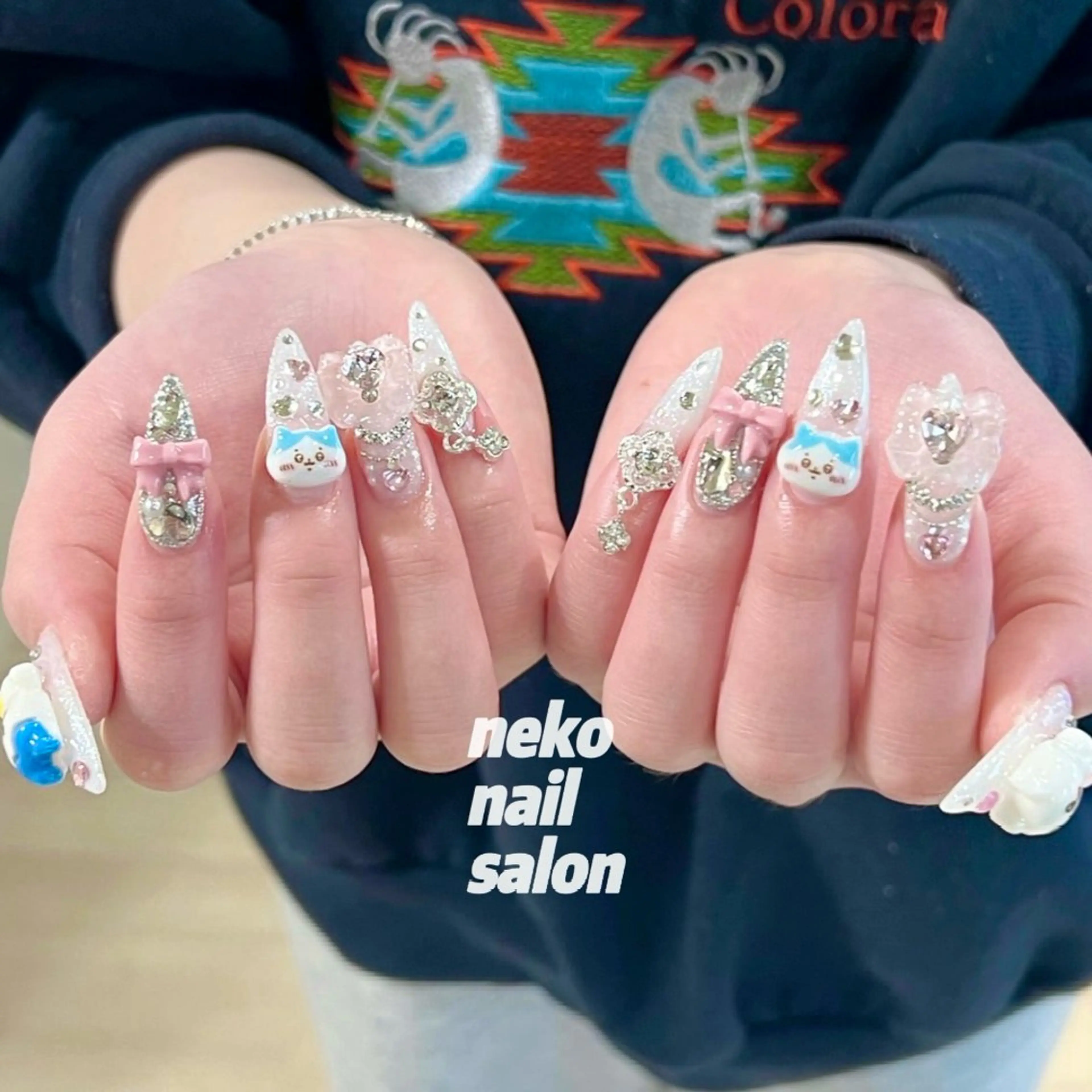 ネイル 持ち込み 冬ネイル クリスマス ハンドネイル neko nailのネイルデザイン
