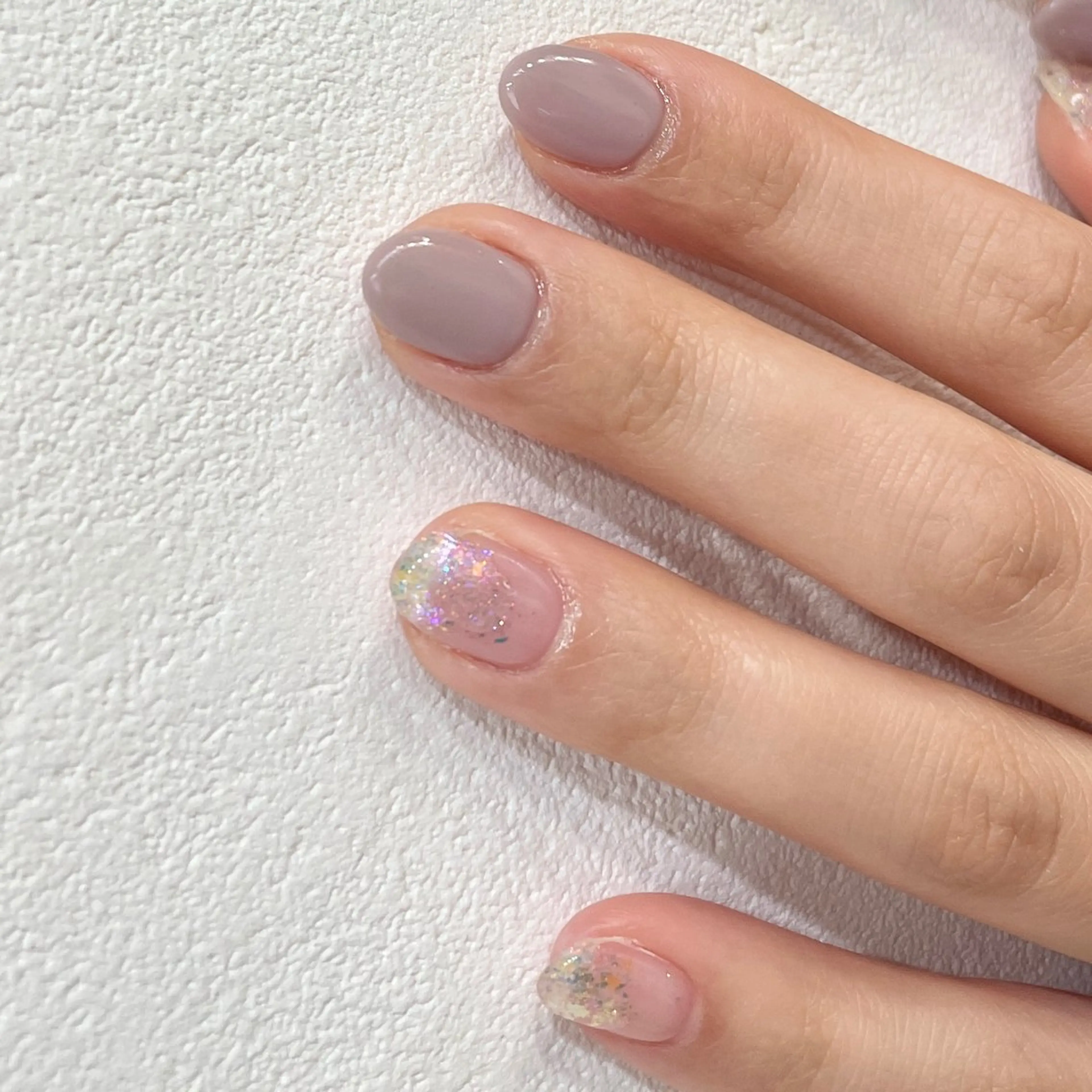 ネイル オーロラネイル クリアネイル 氷ネイル・うるうるネイル ニュアンスネイル オフィスネイル 園田 ソノダのネイルデザイン