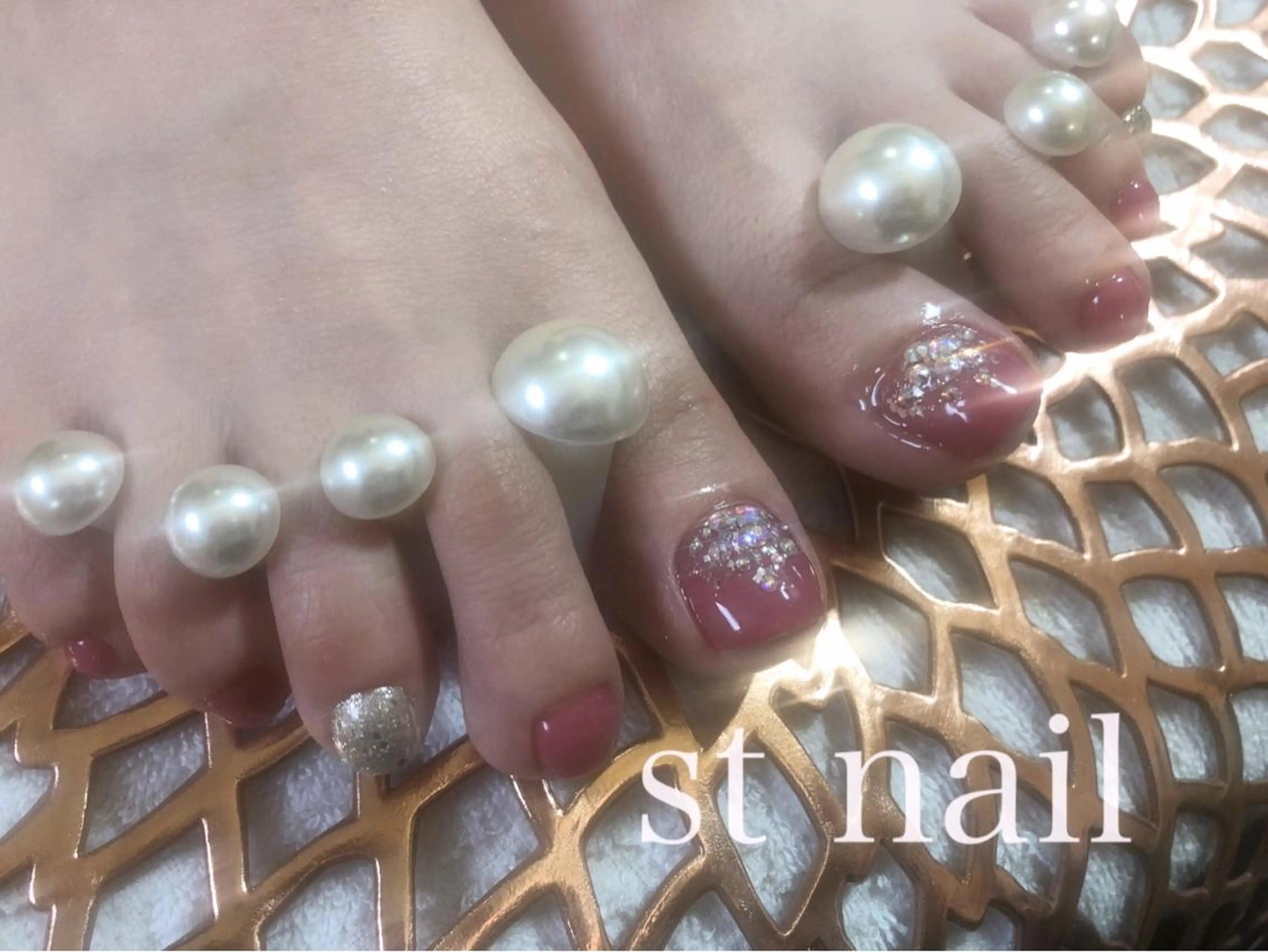 ネイル オフィスネイル シンプルネイル ストーンネイル st nailのネイルデザイン