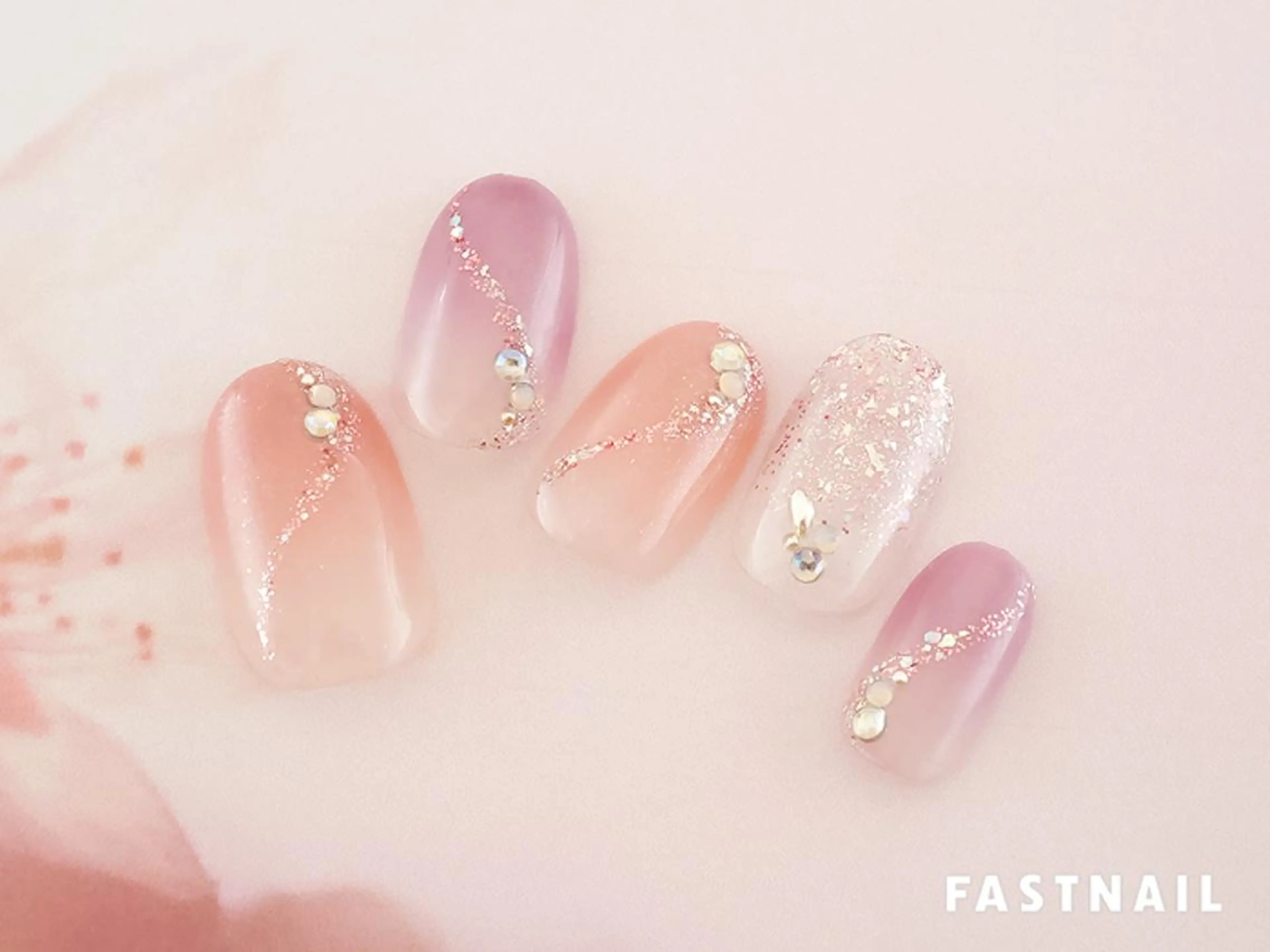 ネイル フラワーネイル パステルネイル 春ネイル FASTNAIL LOCO 昭島店のネイルデザイン
