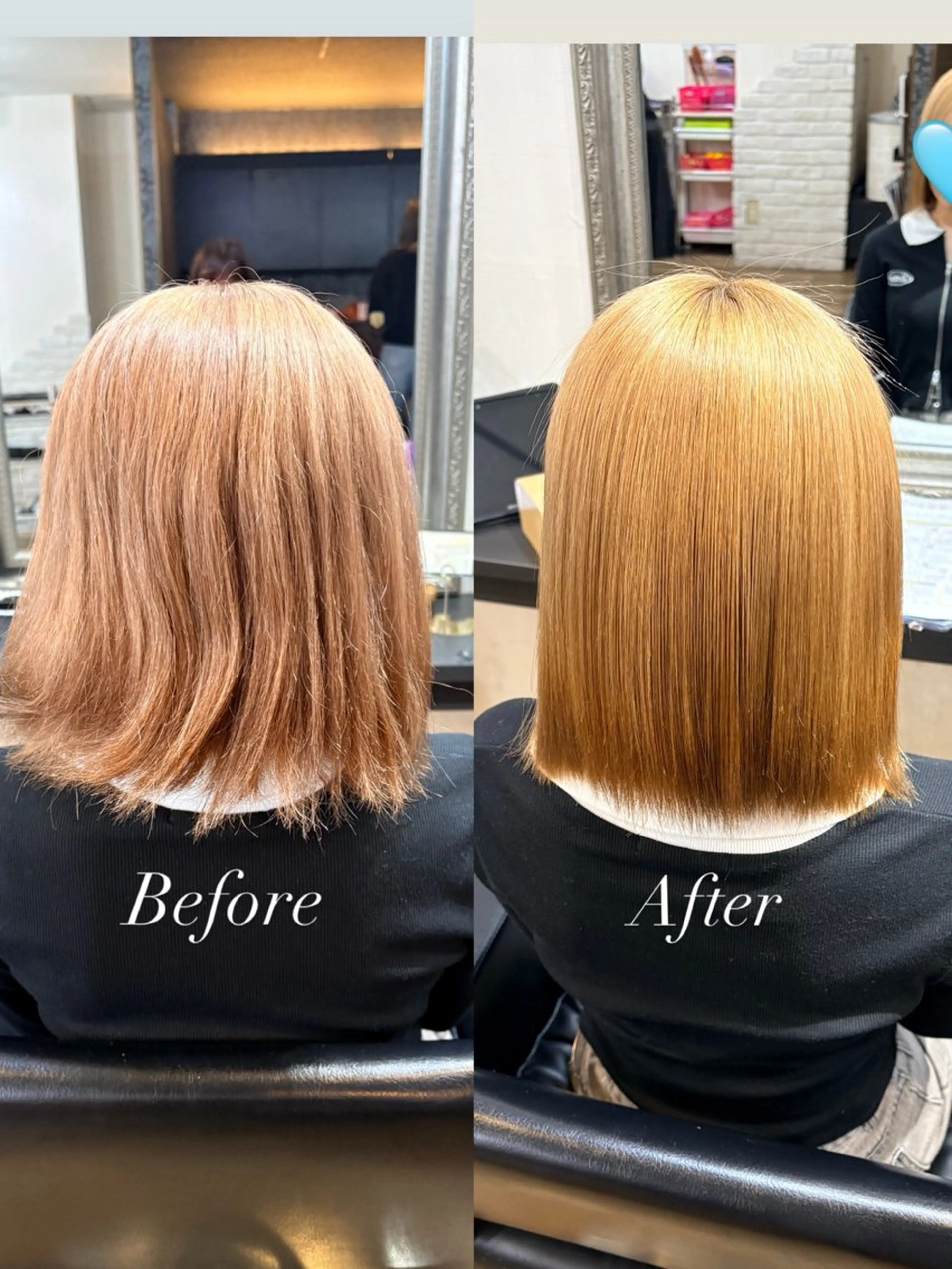 ミディアム 縮毛矯正 きむえり/髪質改善 /うねり広がり改善のヘアスタイル