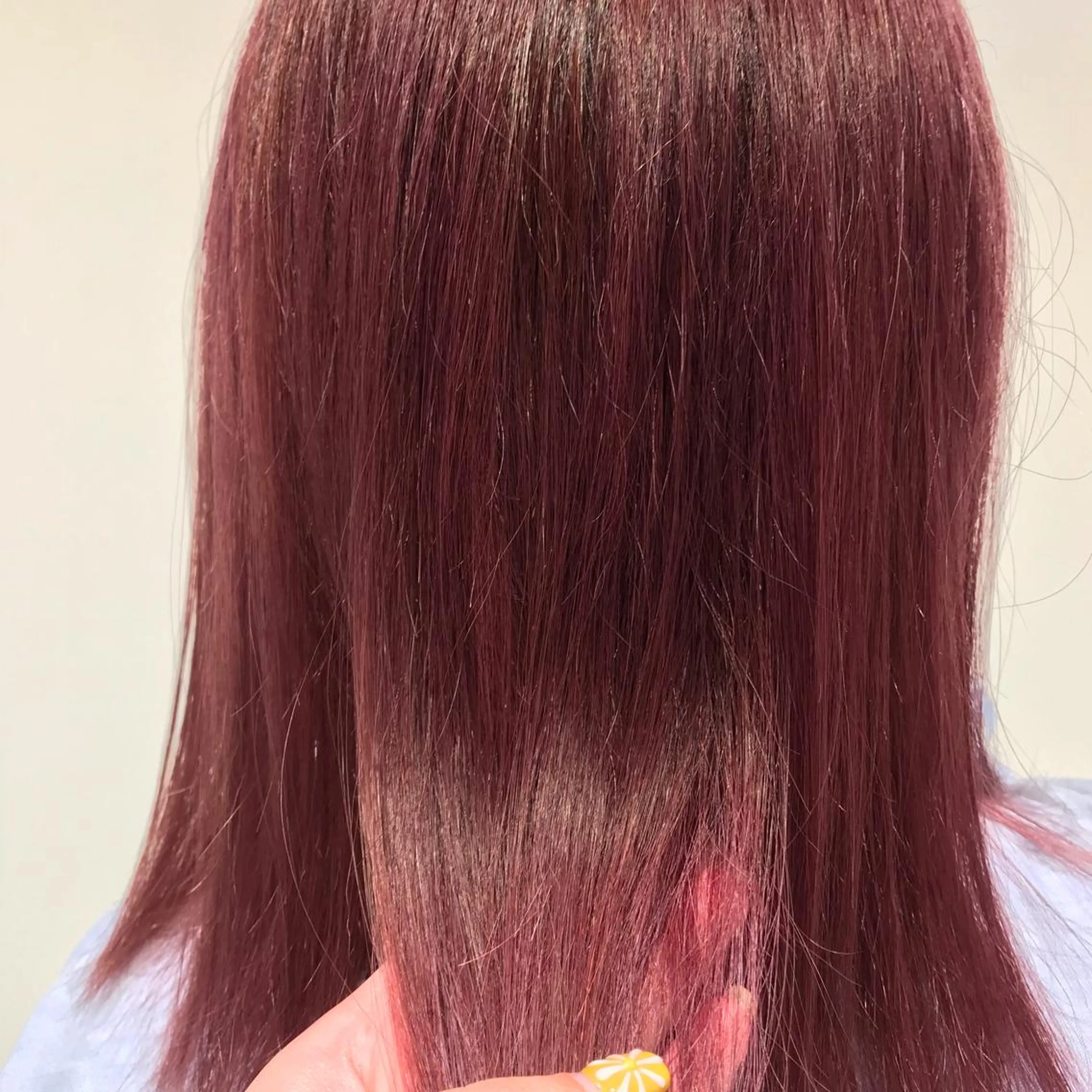 ミディアム カラー ピンクカラー 【暖色カラー特化】 中山由梨のヘアスタイル