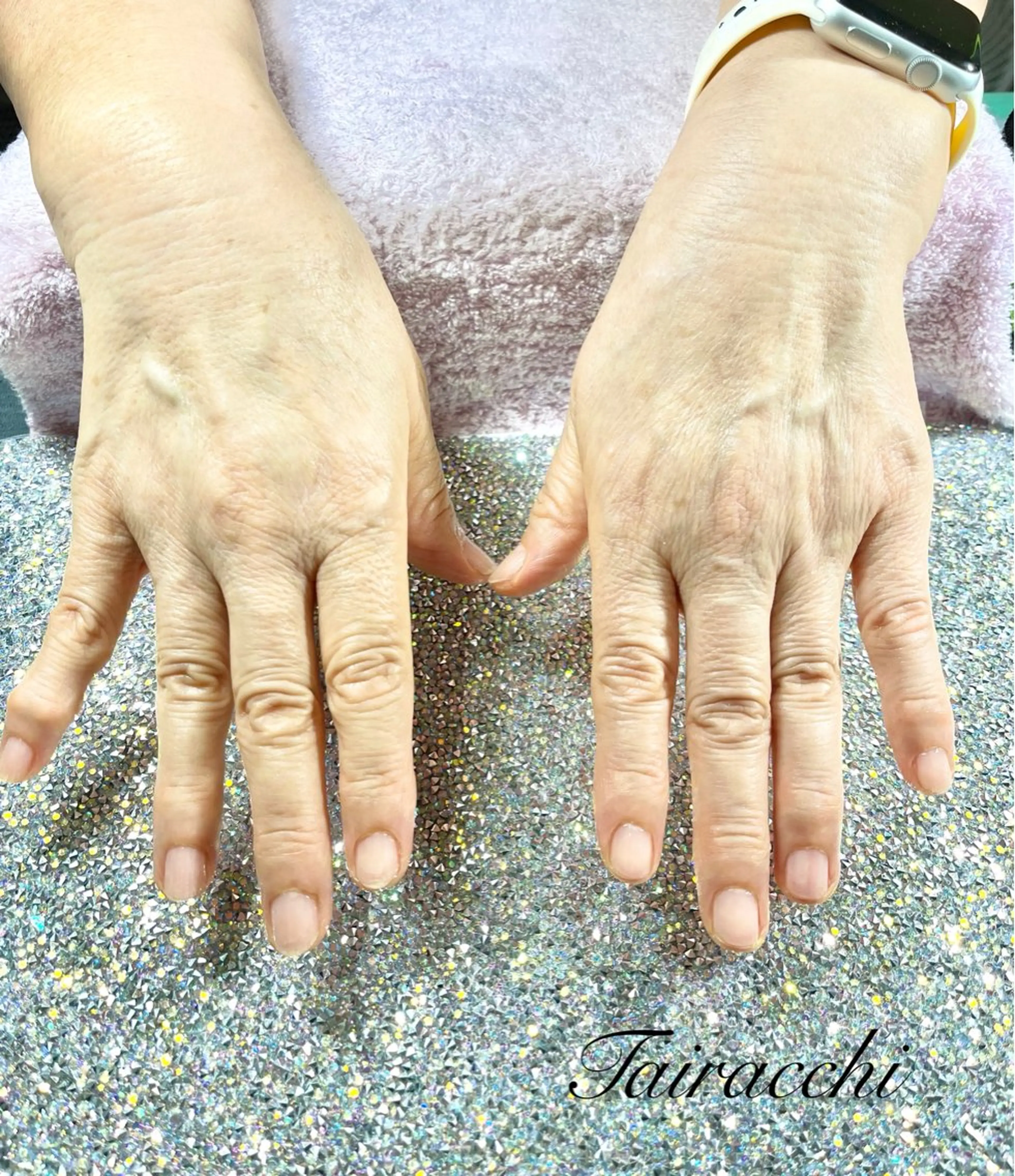 ネイル ラメ(グリッター) ハンドケア Tairacchi タイラッチのネイルデザイン