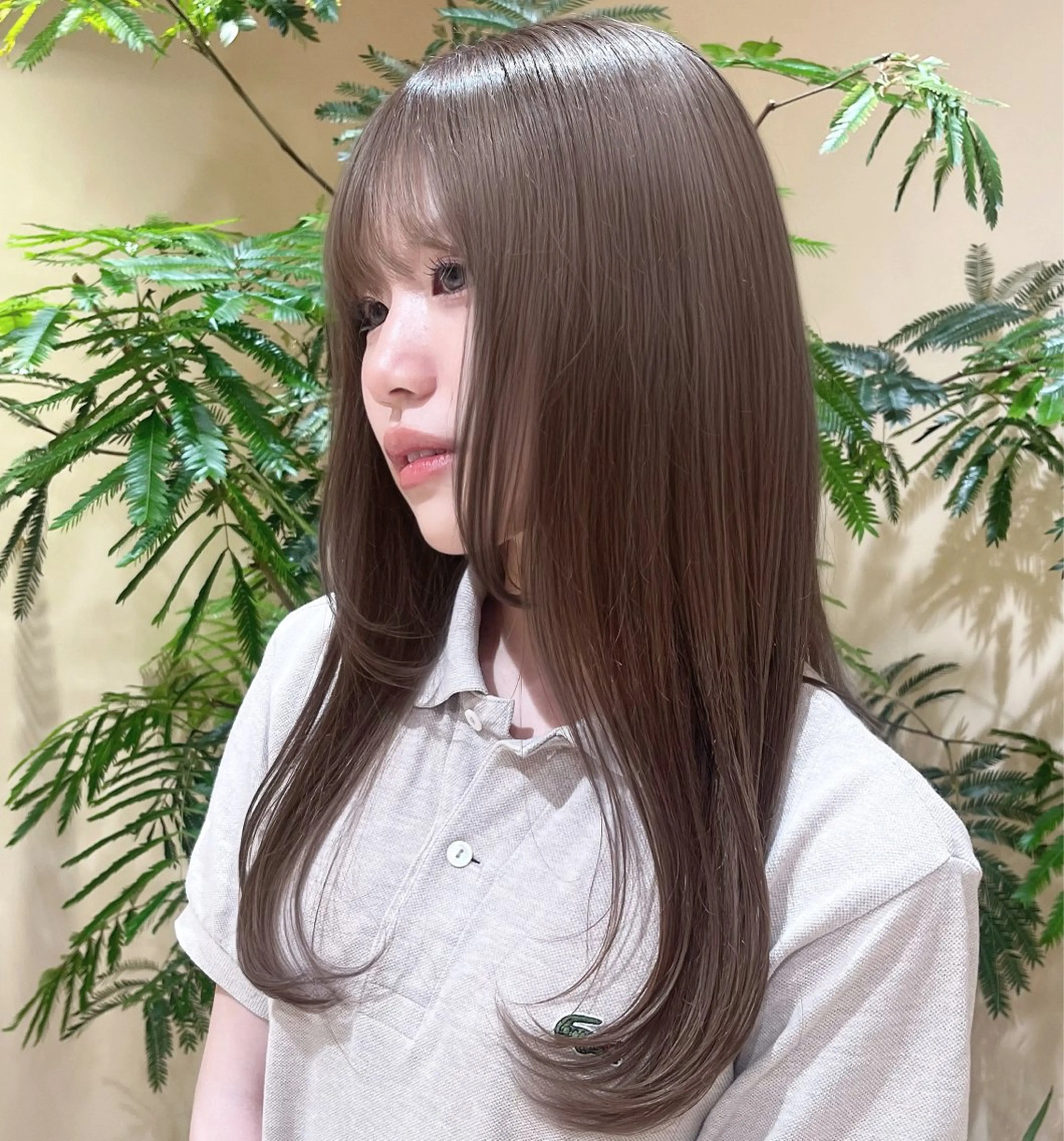 ロング カラー ブリーチ 縮毛矯正 ヘアカラー トリートメント ヘッドスパ coyumi / 𝘦 𝘮 𝘶のヘアスタイル