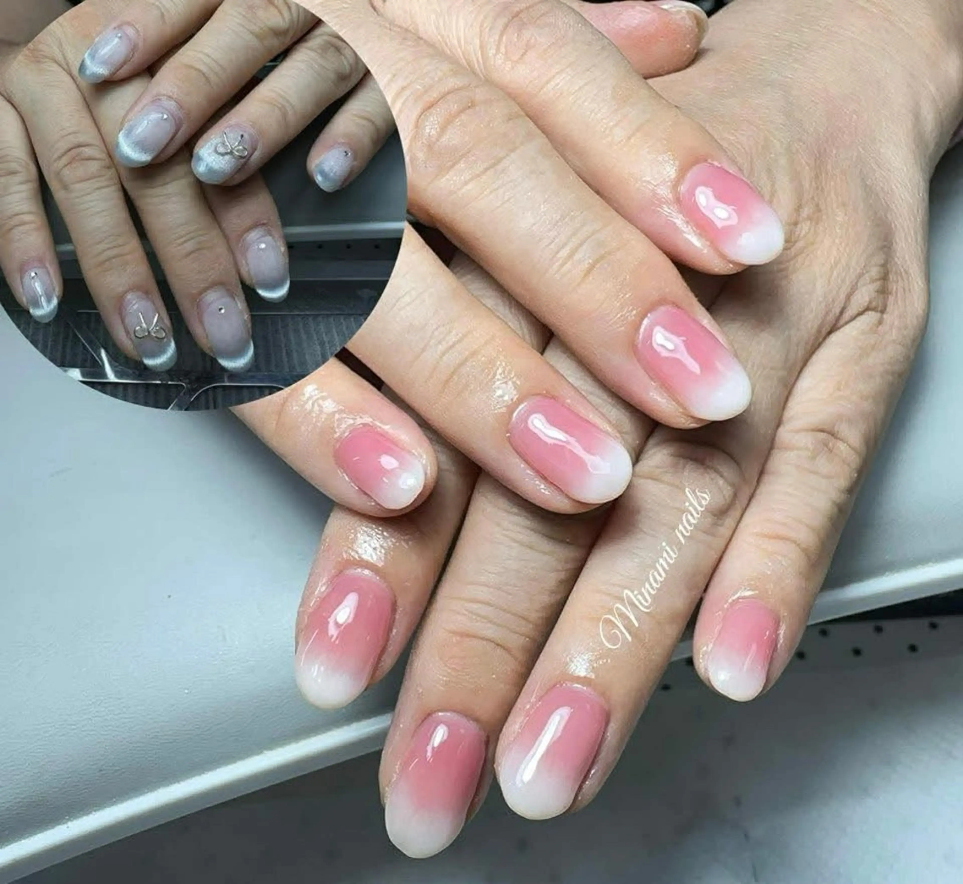ネイル アートネイル オーロラネイル ガーリー キラキラネイル 韓国ネイル Minami Nailsのネイルデザイン
