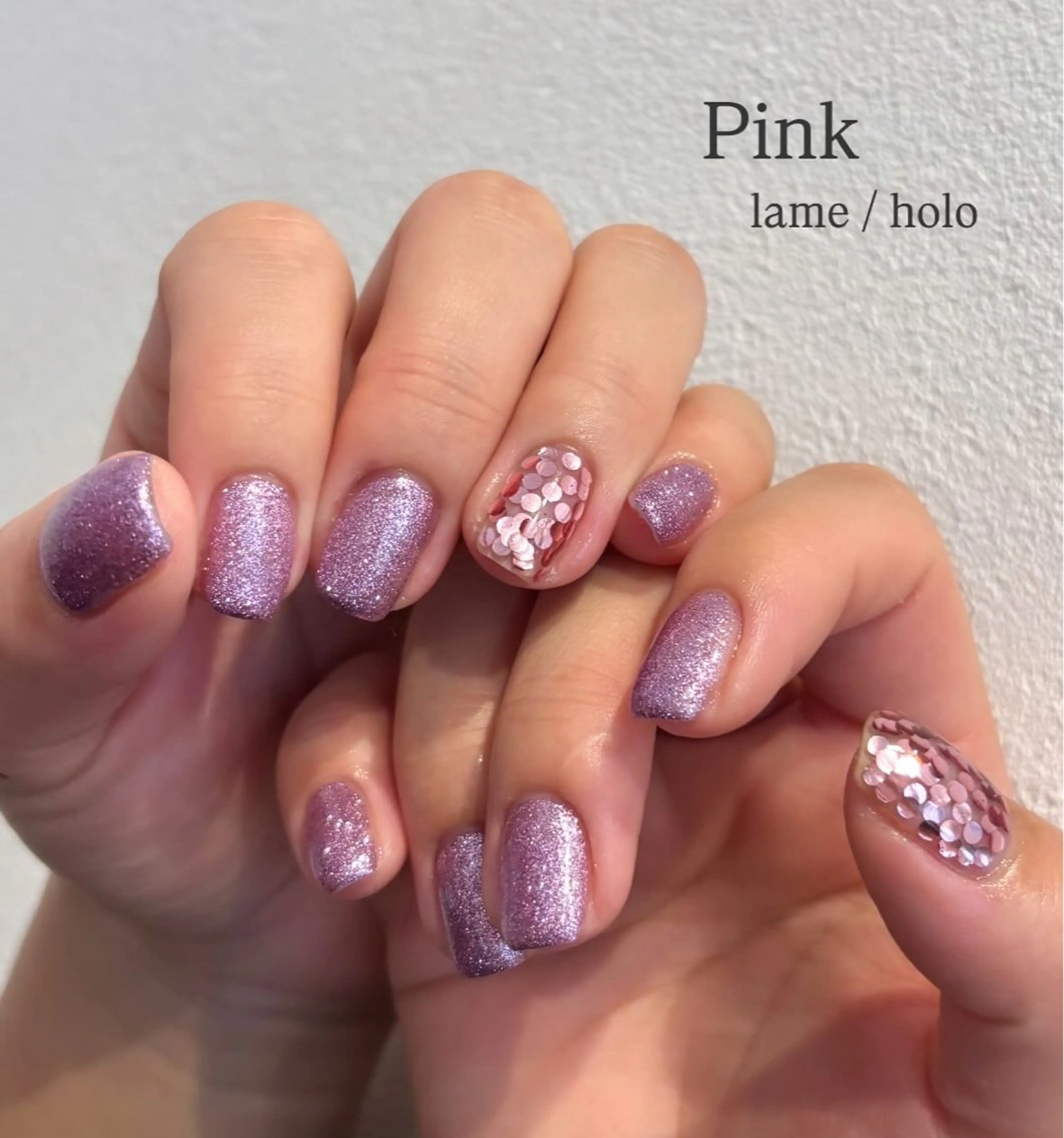 ネイル アートネイル ラメ(グリッター) ワンカラーネイル ハンドネイル Ballie/ Mizukiのネイルデザイン