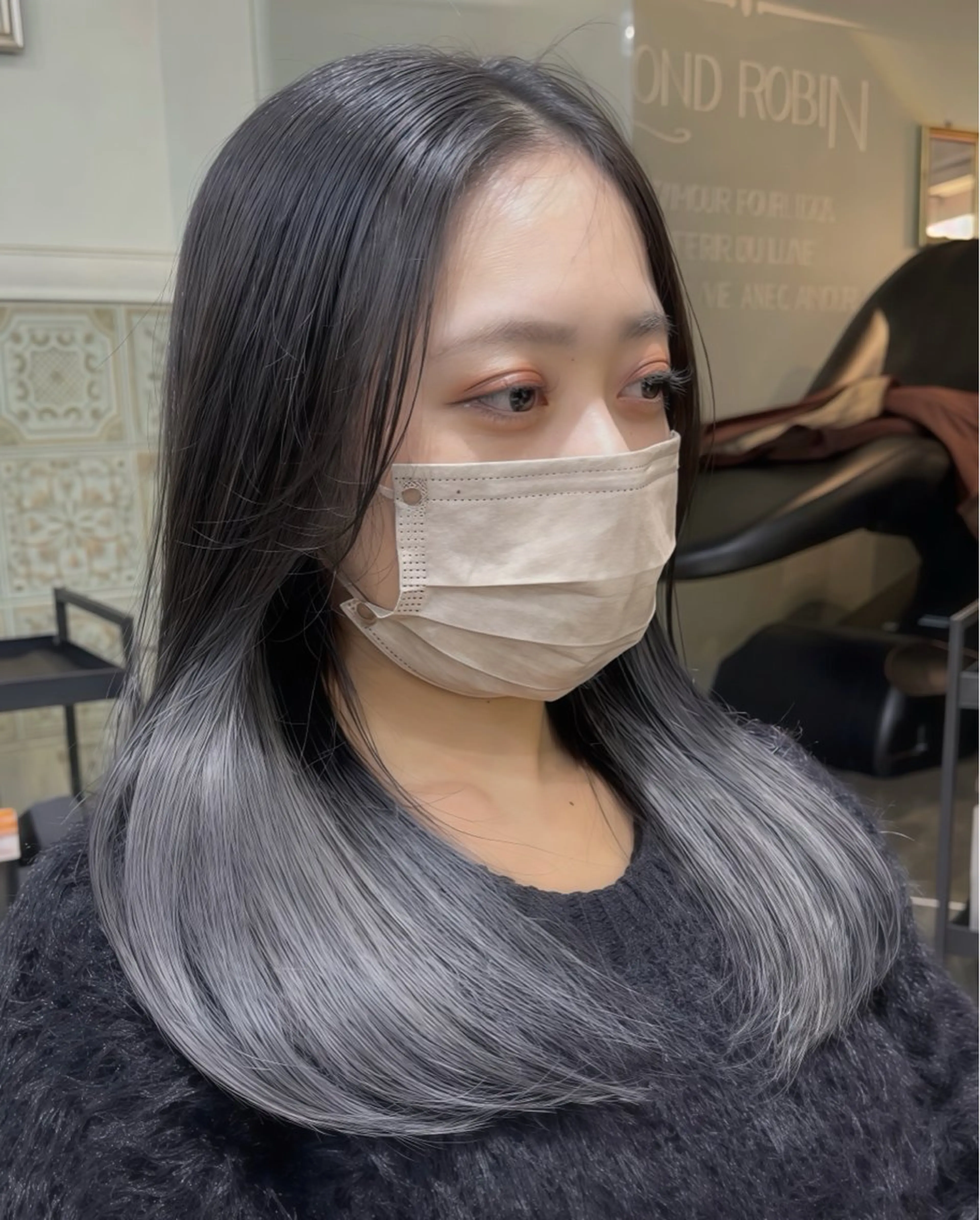 ミディアム ヘアカラー 栄ハイトーン/ ベージュカラー中園薪のヘアスタイル