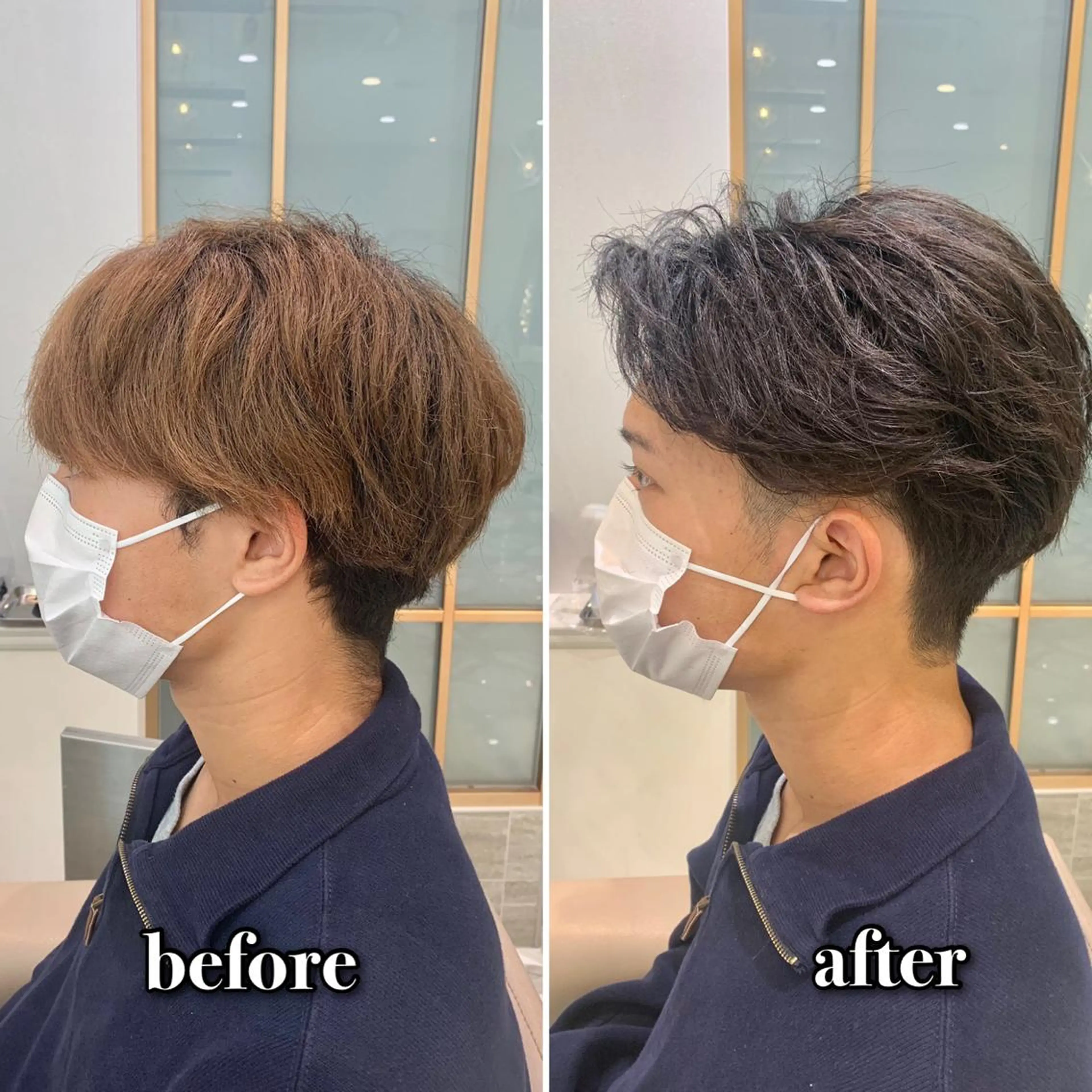 メンズカット➕ワンカラー🌈炭酸シャンプー付きの写真