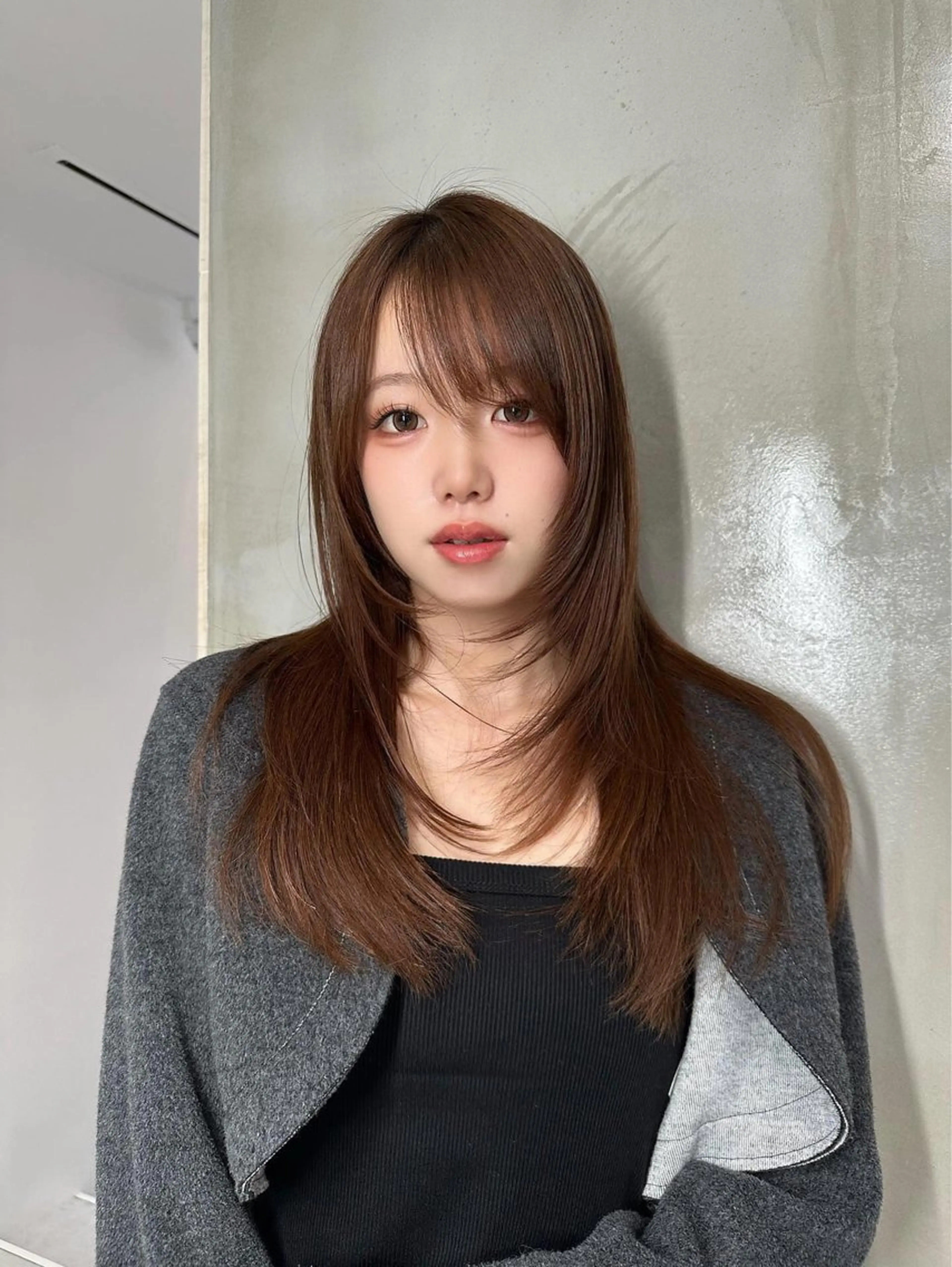 ロング カラー カット ヘアカラー トリートメント レイヤーカット 透明感カラーのヘアスタイル