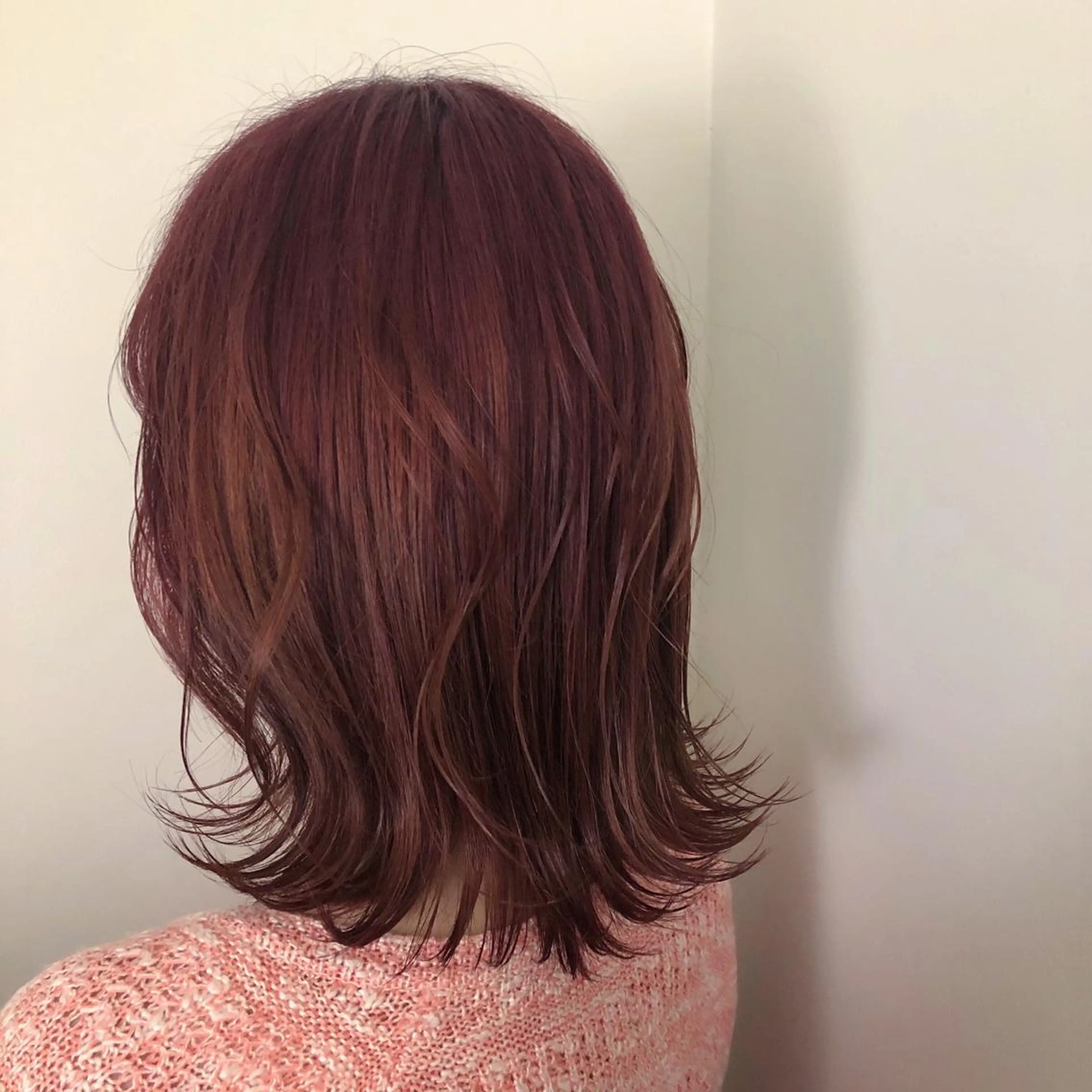 ミディアム カラー レッドカラー ボブレイヤー/ カラー診断/Amiのヘアスタイル