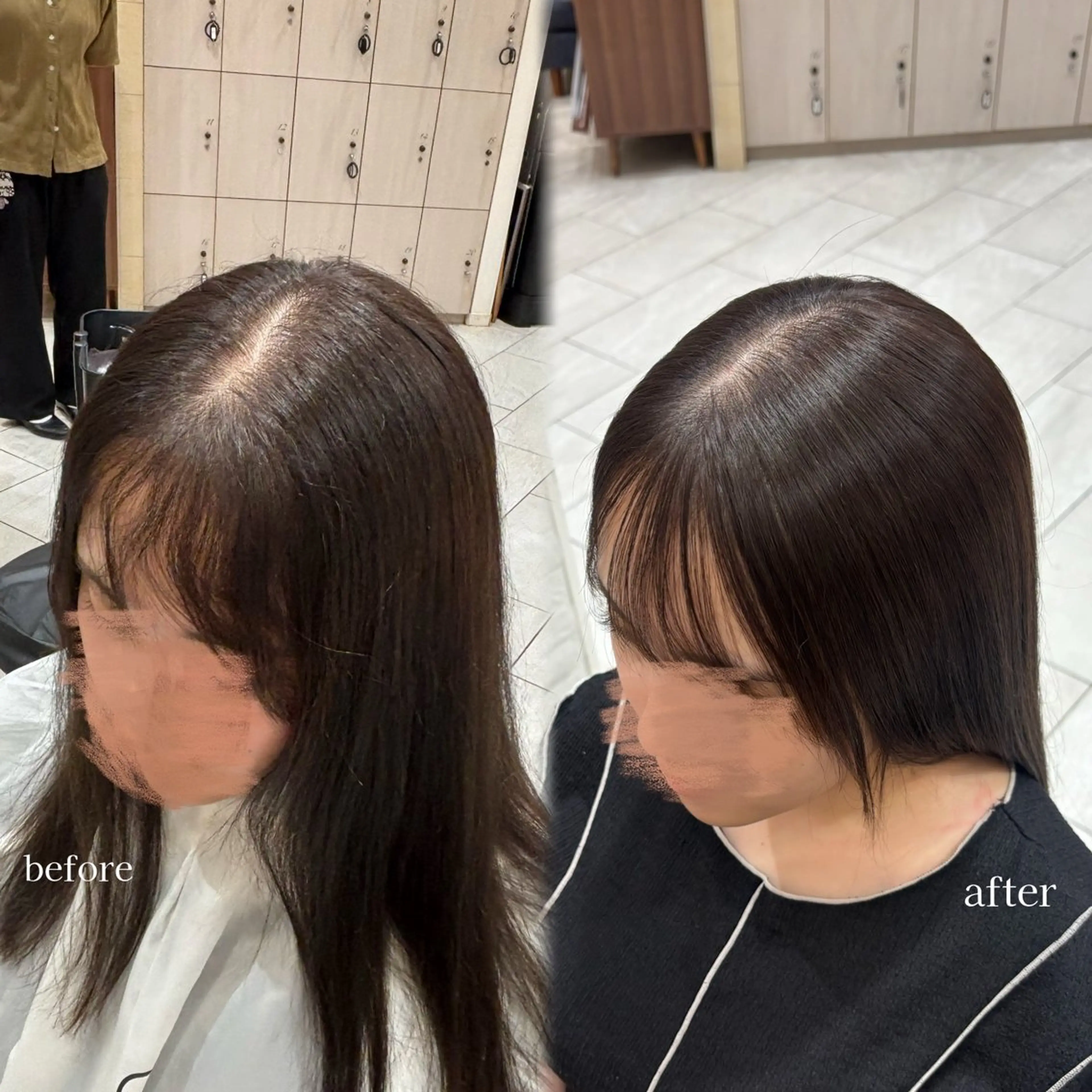 セミロング パーマ 縮毛矯正 🇰🇷韓国風カラー ひかるのヘアスタイル