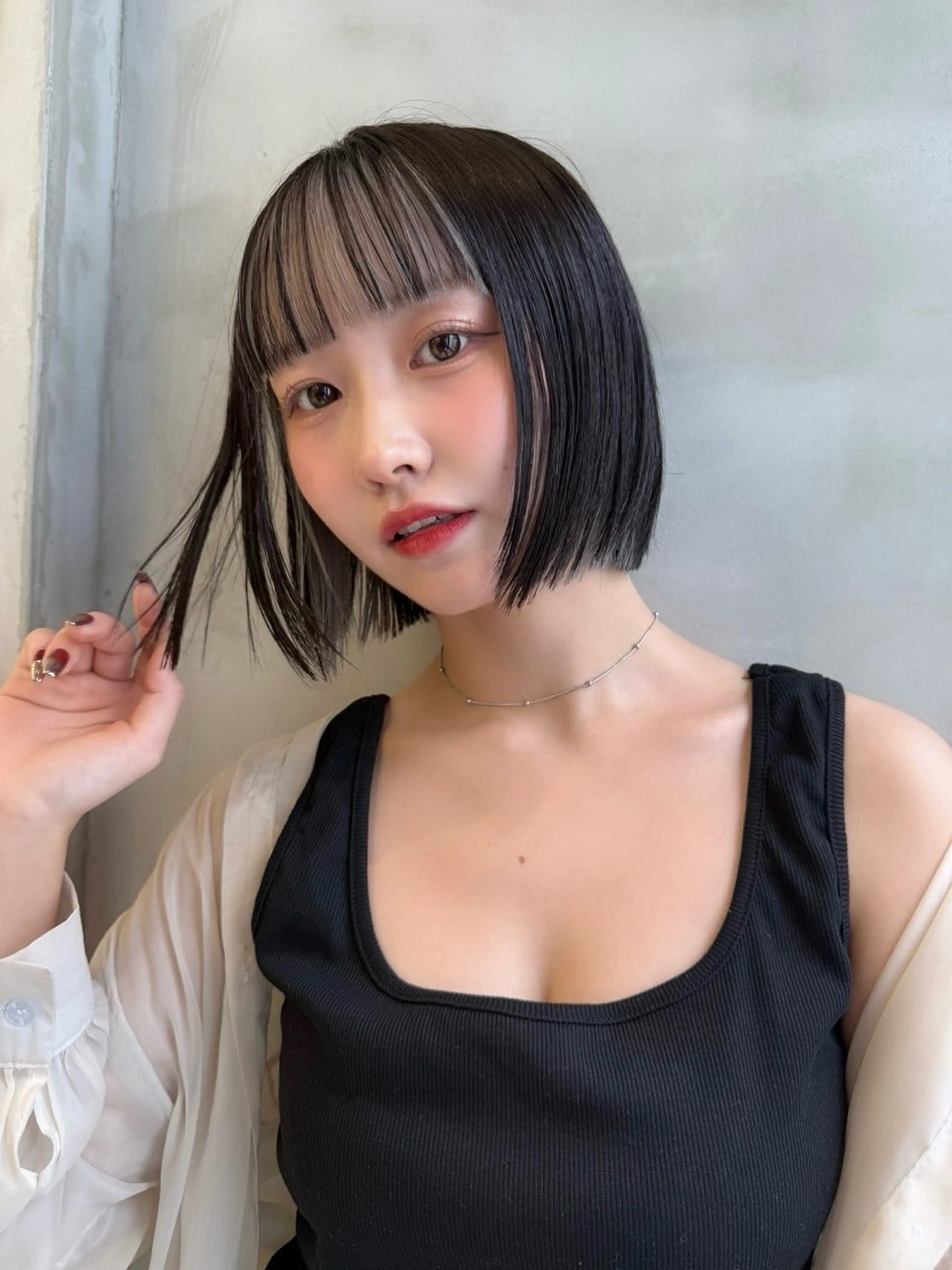 ミディアム カラー ヘアカラー トリートメント 🍀小川大輔🍀 ボブ/ブリーチ🥇のヘアスタイル