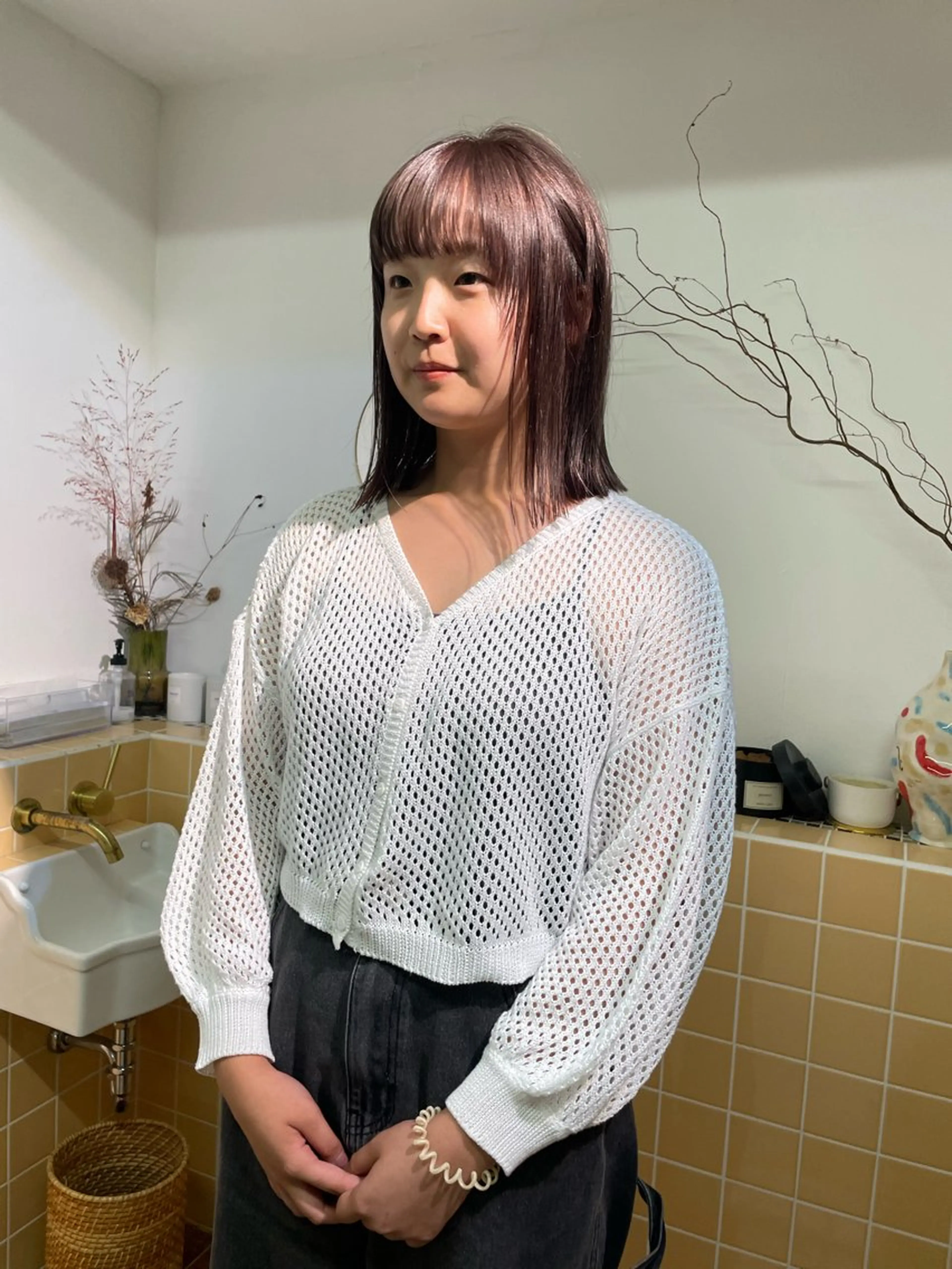 ミディアム カラー ヘアカラー sakura🌸 レイヤー/韓国ヘアのヘアスタイル