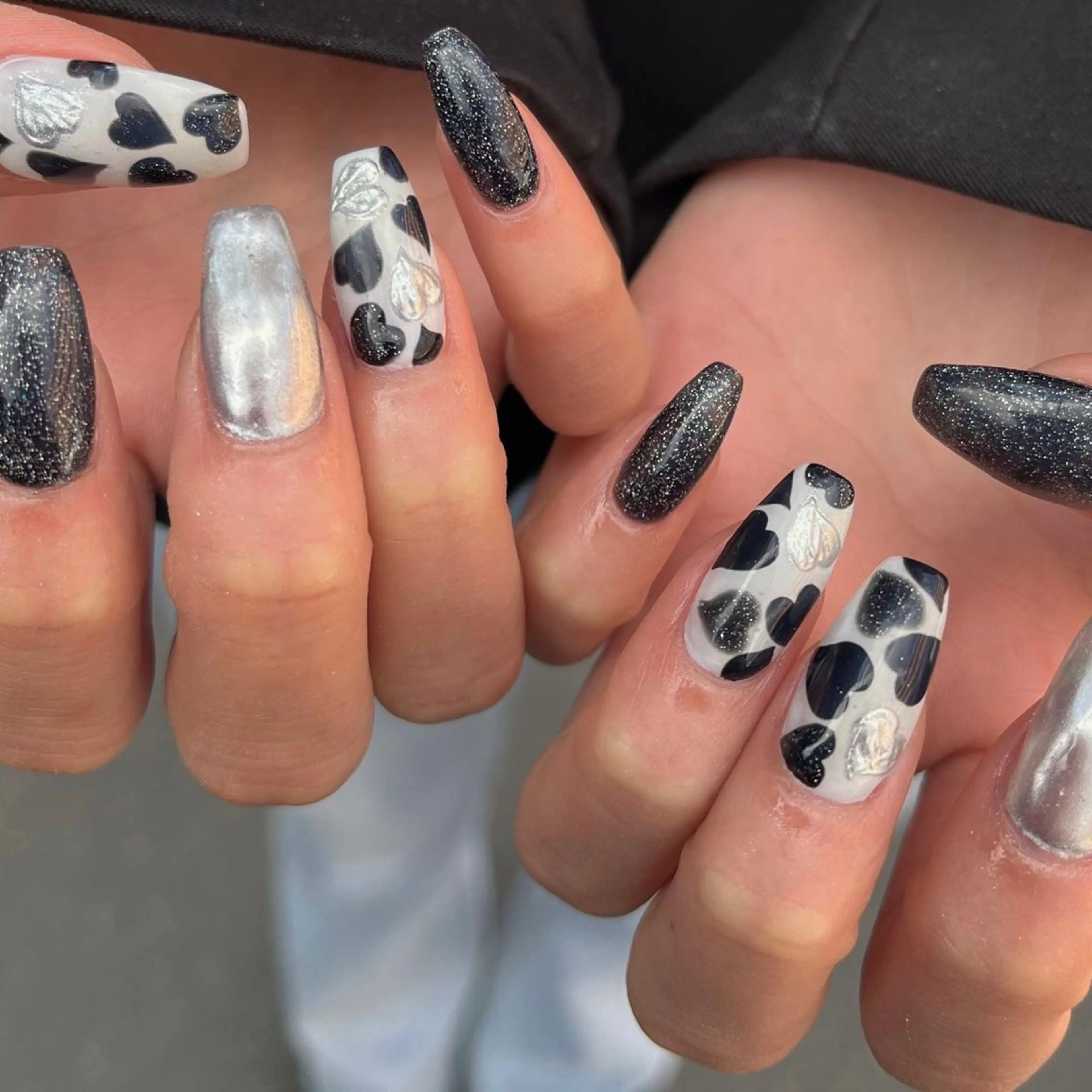 ネイル ハート 持ち込み バレンタイン LISA ANA.CHUOのネイルデザイン