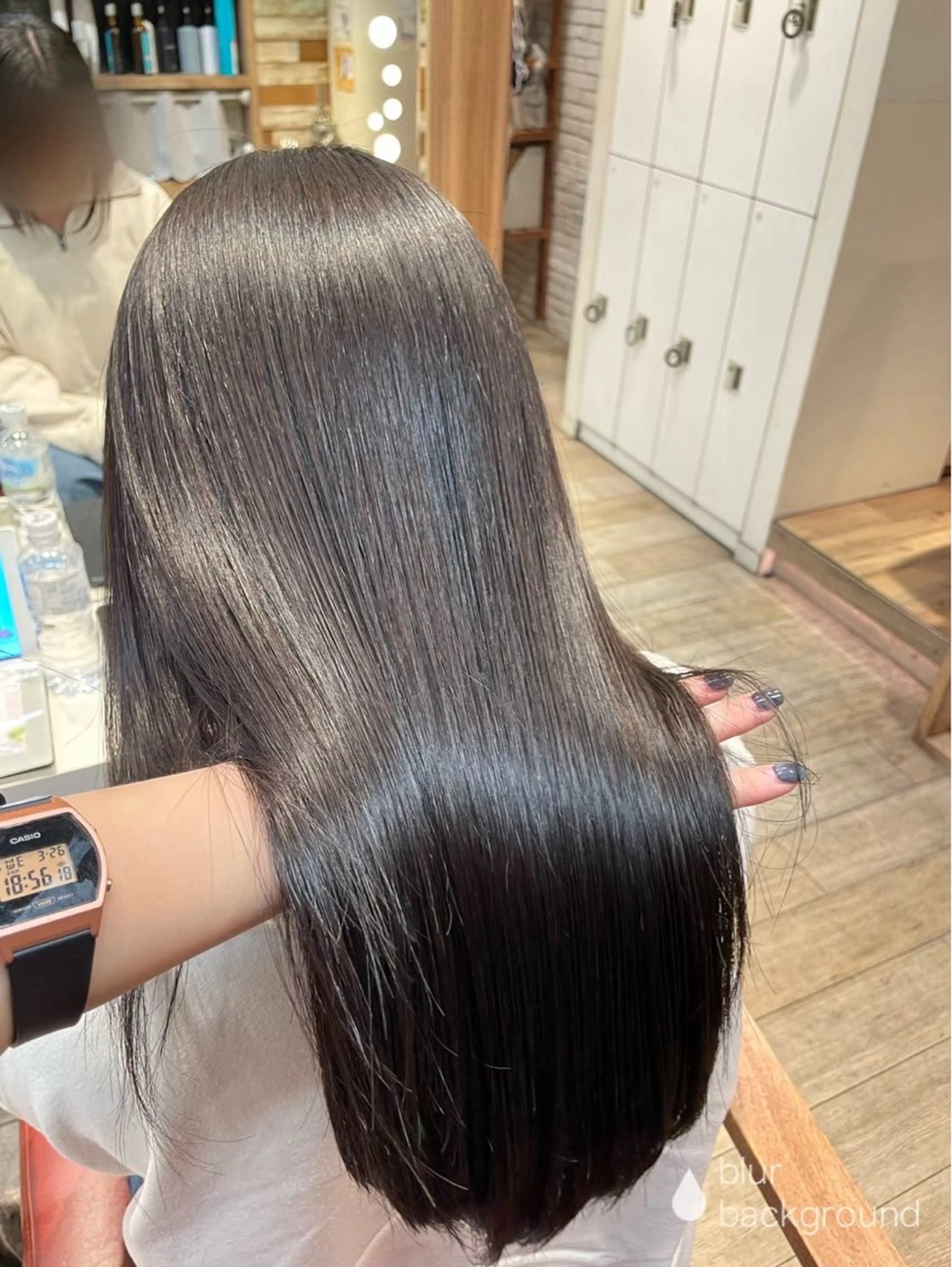 ロング 髪質改善 縮毛矯正 トリートメント 酸熱トリートメント トリートメント カラーモデル募集 ✨🤍モモハ🤍✨のヘアスタイル