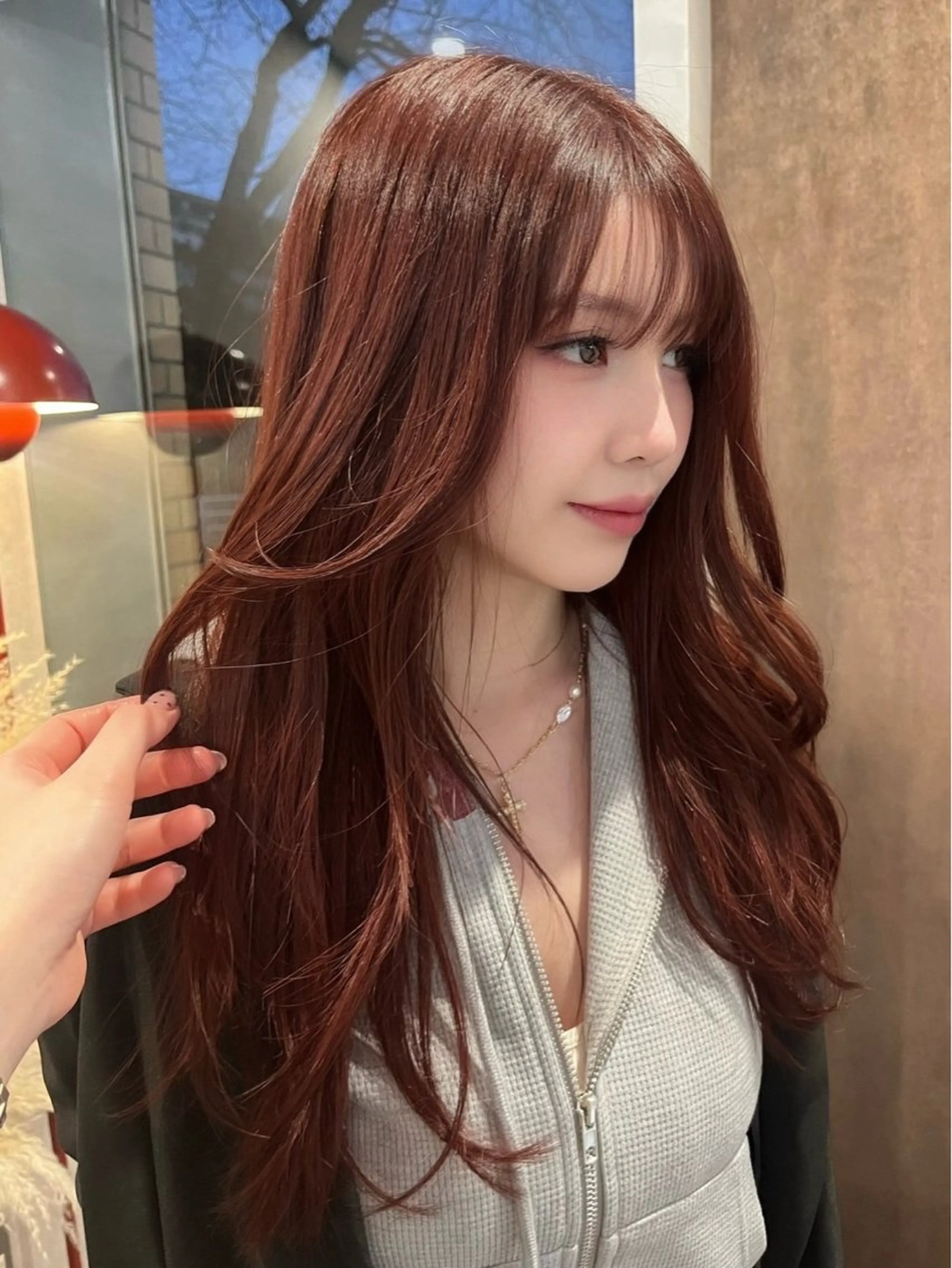 ロング カット ヘアカラー トリートメント qpula クプラのヘアスタイル