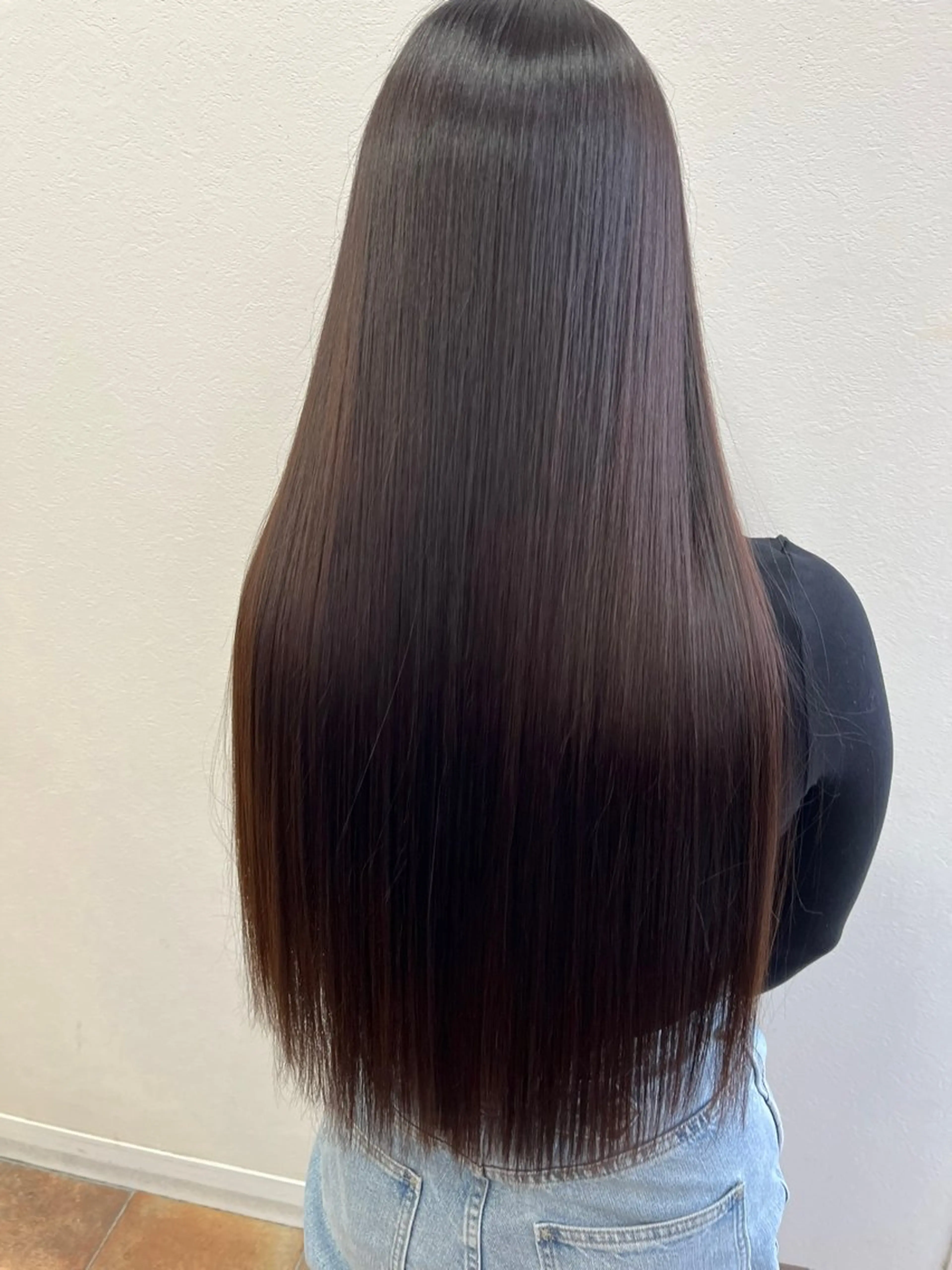 ロング カット 縮毛矯正 佐藤 優のヘアスタイル
