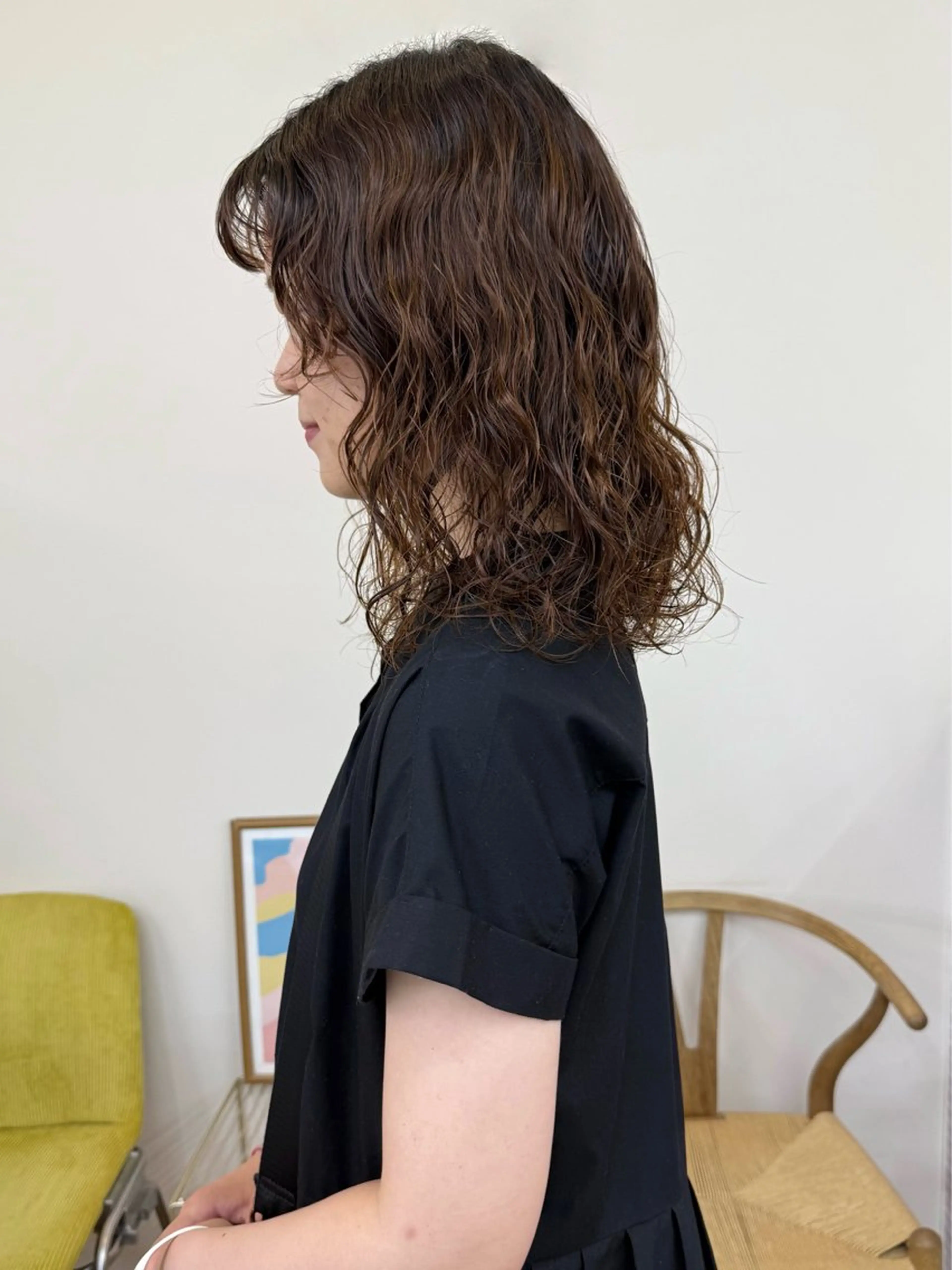 ミディアム ミディアムパーマ カット パーマ ボブカットモデル/パ ーマ/harunaのヘアスタイル