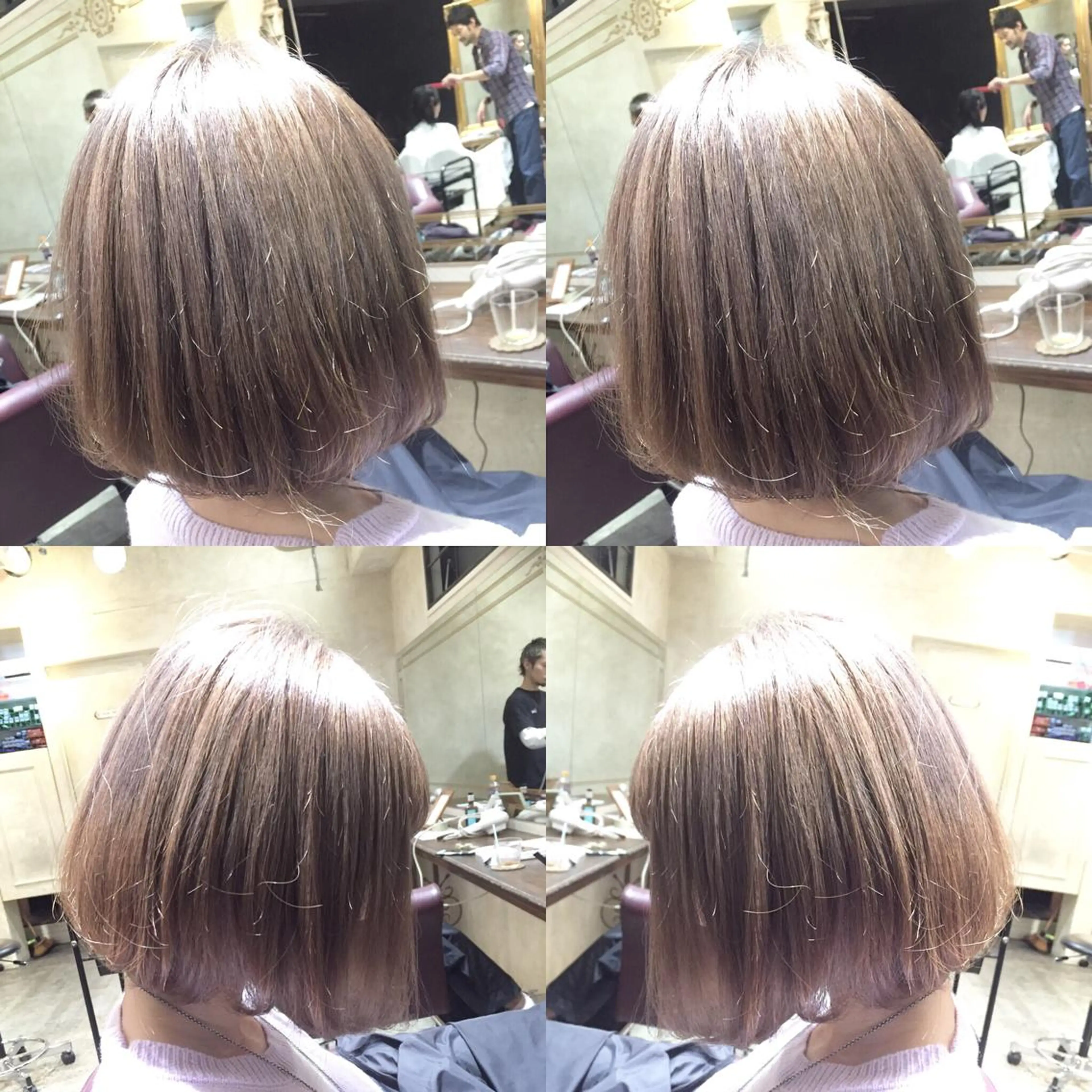 ショート カラー ブリーチ グレージュ 露木 啓介のヘアスタイル