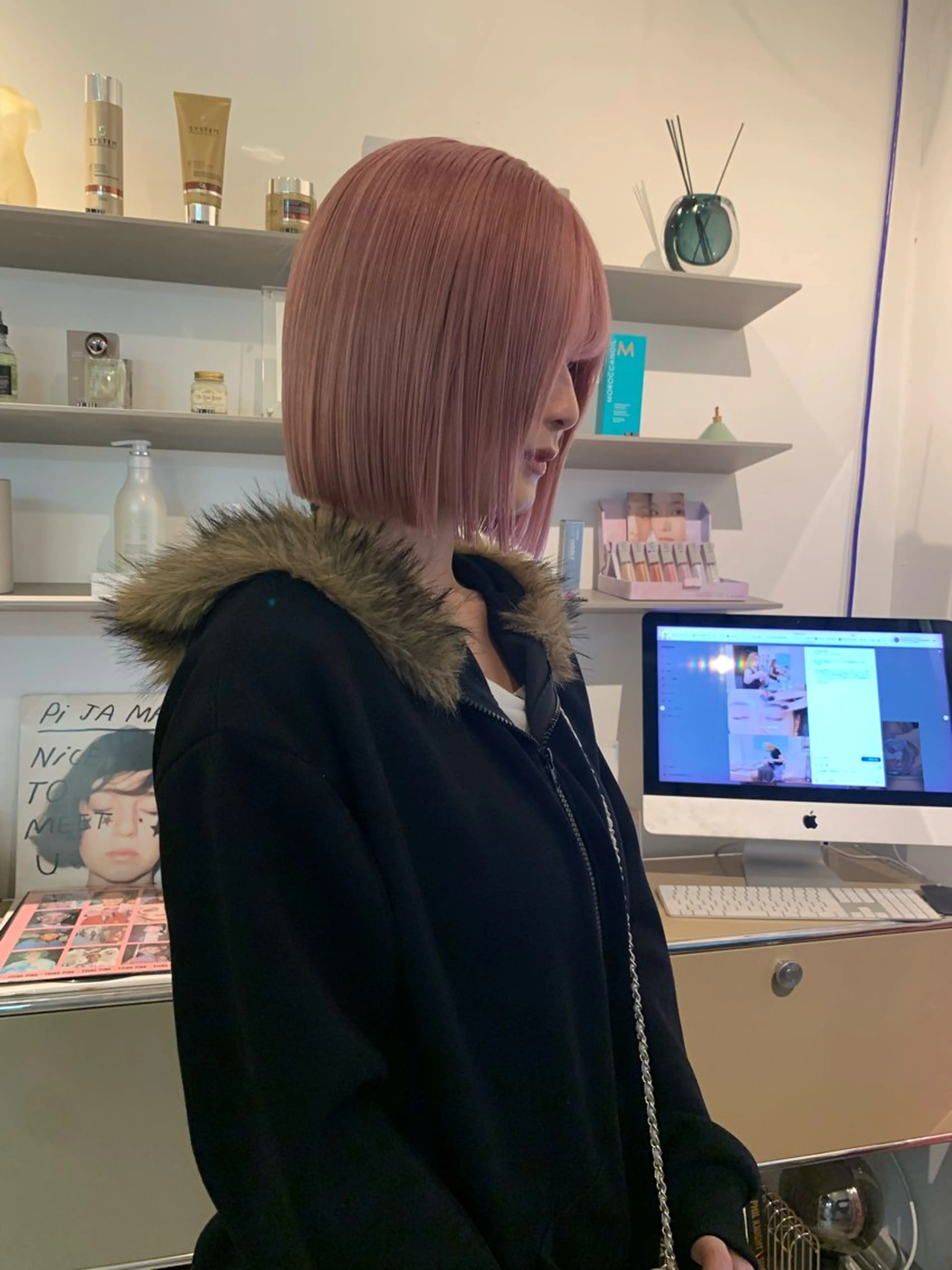 ショート 切りっぱなしボブ ボブ HITOMI 福岡パーマのヘアスタイル