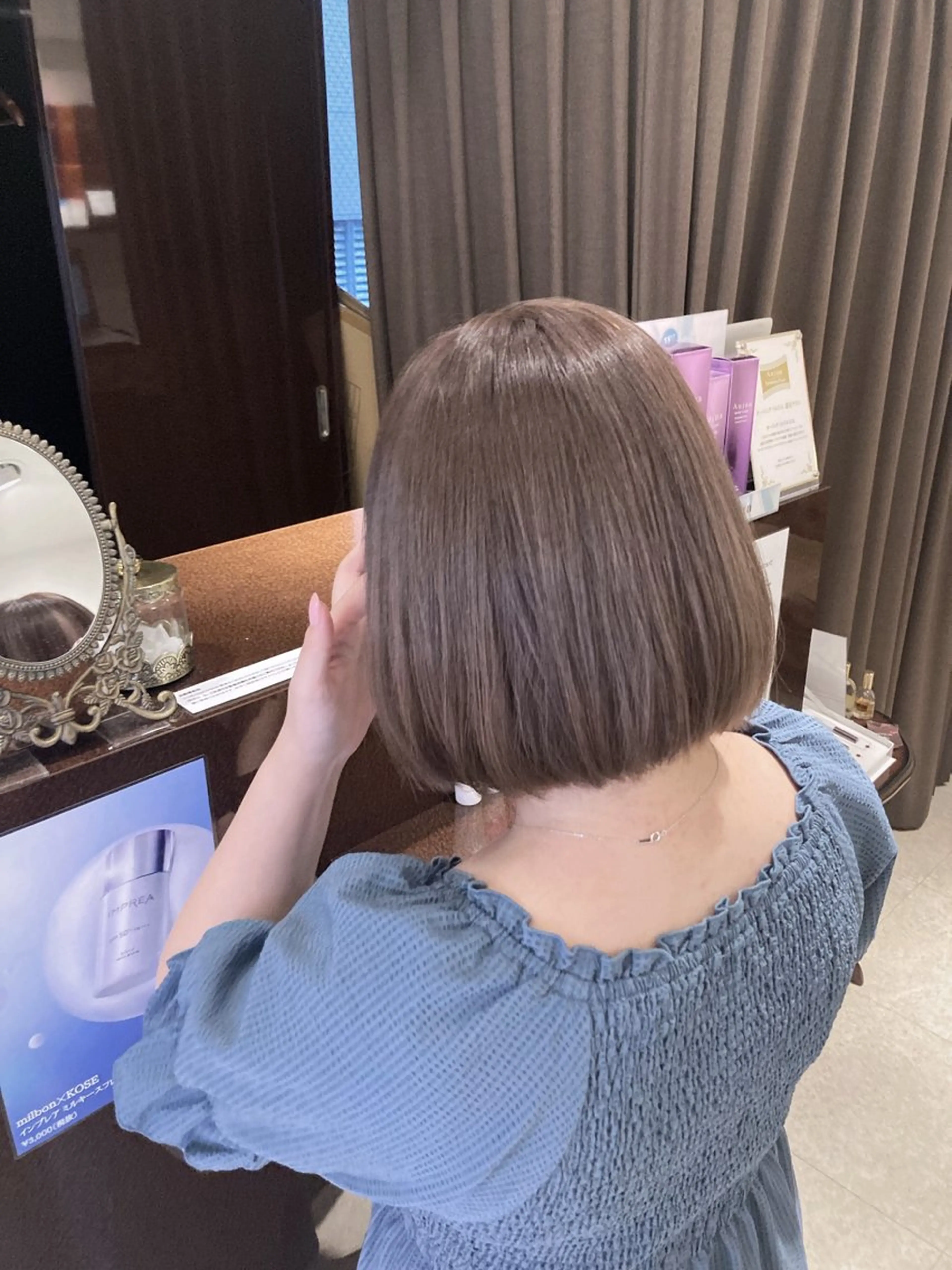 ショート カラー グレージュ ボブ カット ヘアカラー シャルマン銀座店所属・🌟東銀座マンツーマ ン🌟タカナシのヘアスタイル