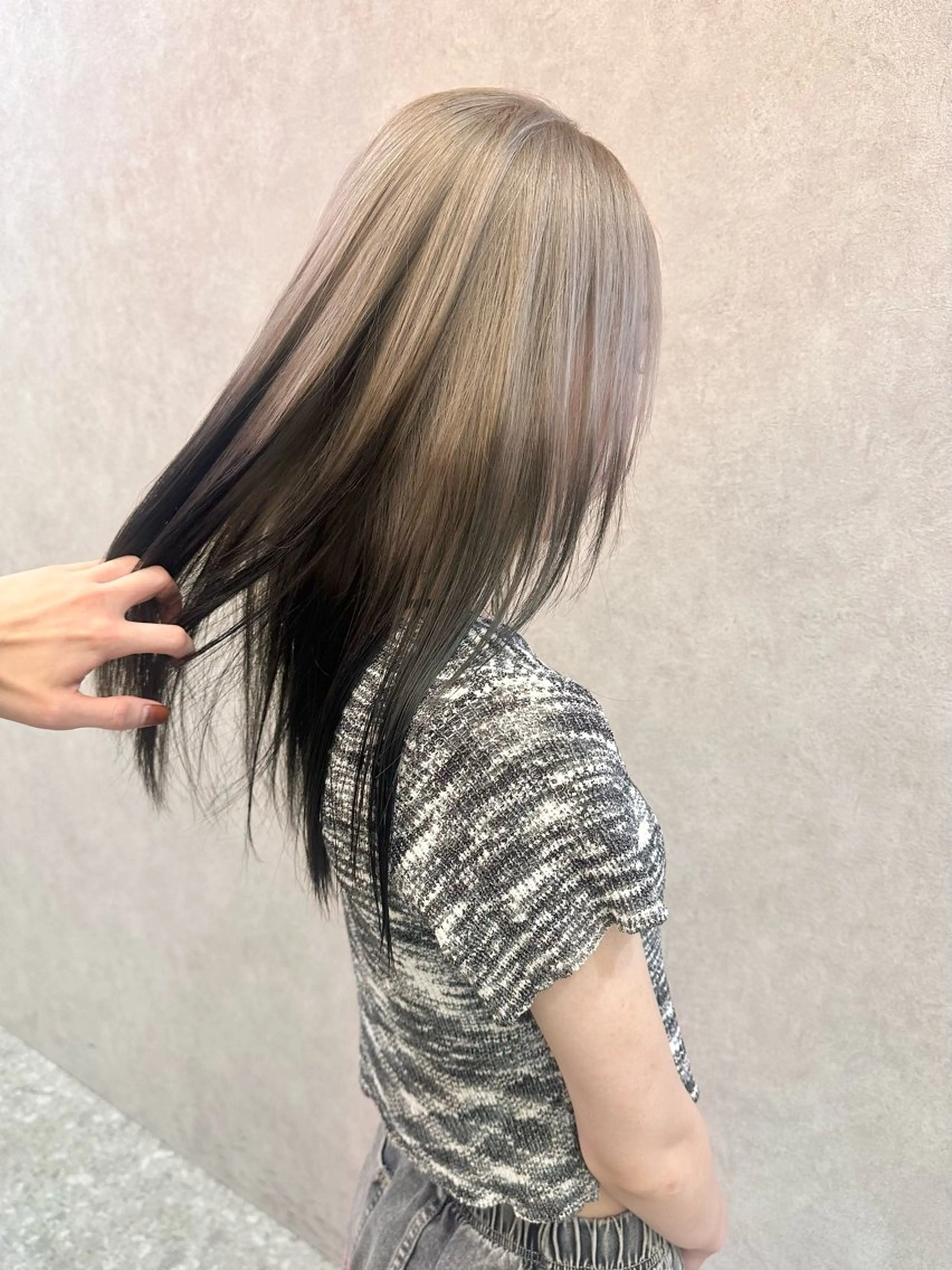 セミロング カラー ヘアアレンジ ヘアカラー トリートメント 天神/ブリーチ/ ブリーチなしカラーのヘアスタイル