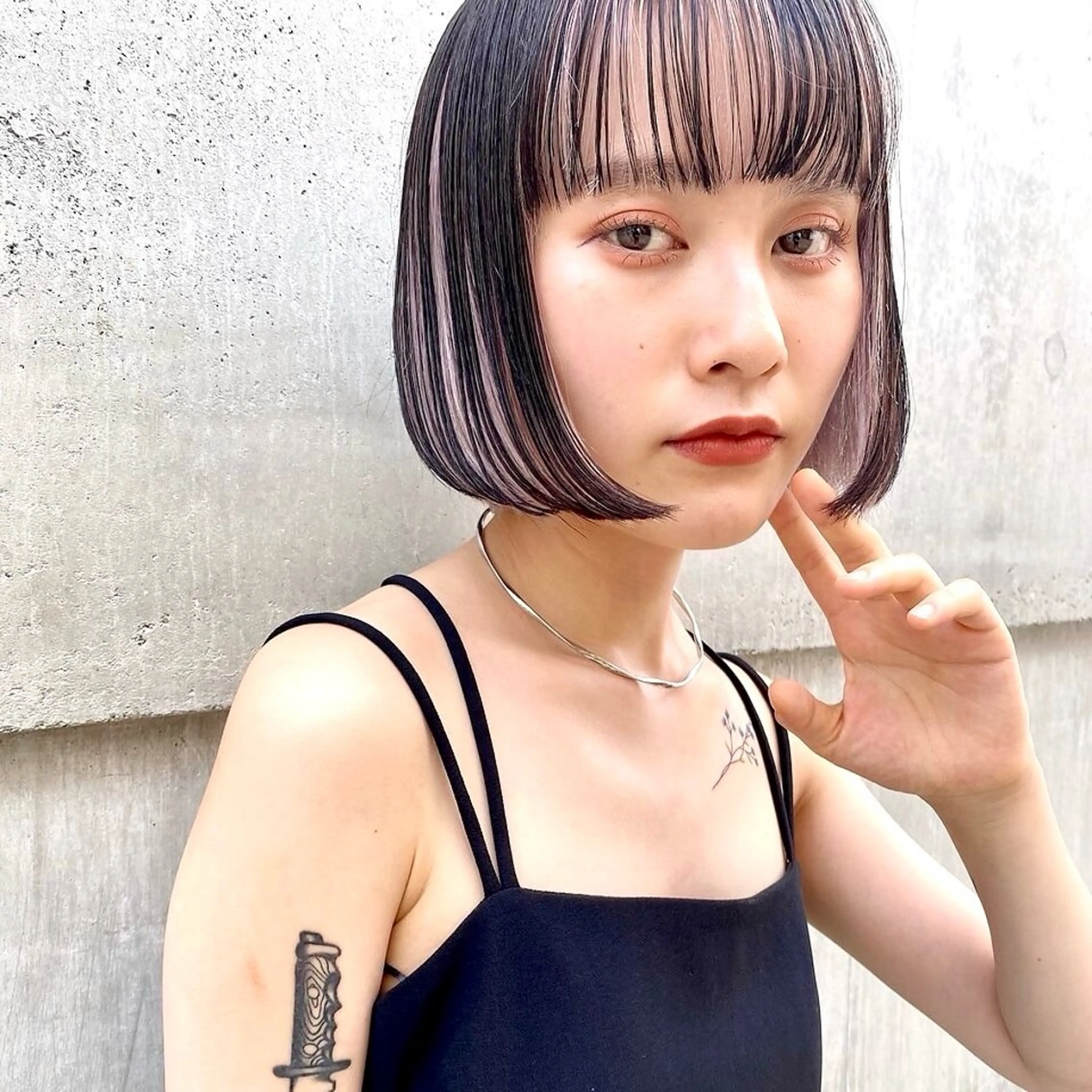 ショート カラー 海外風 ボブ 透明感カラーtowaのヘアスタイル